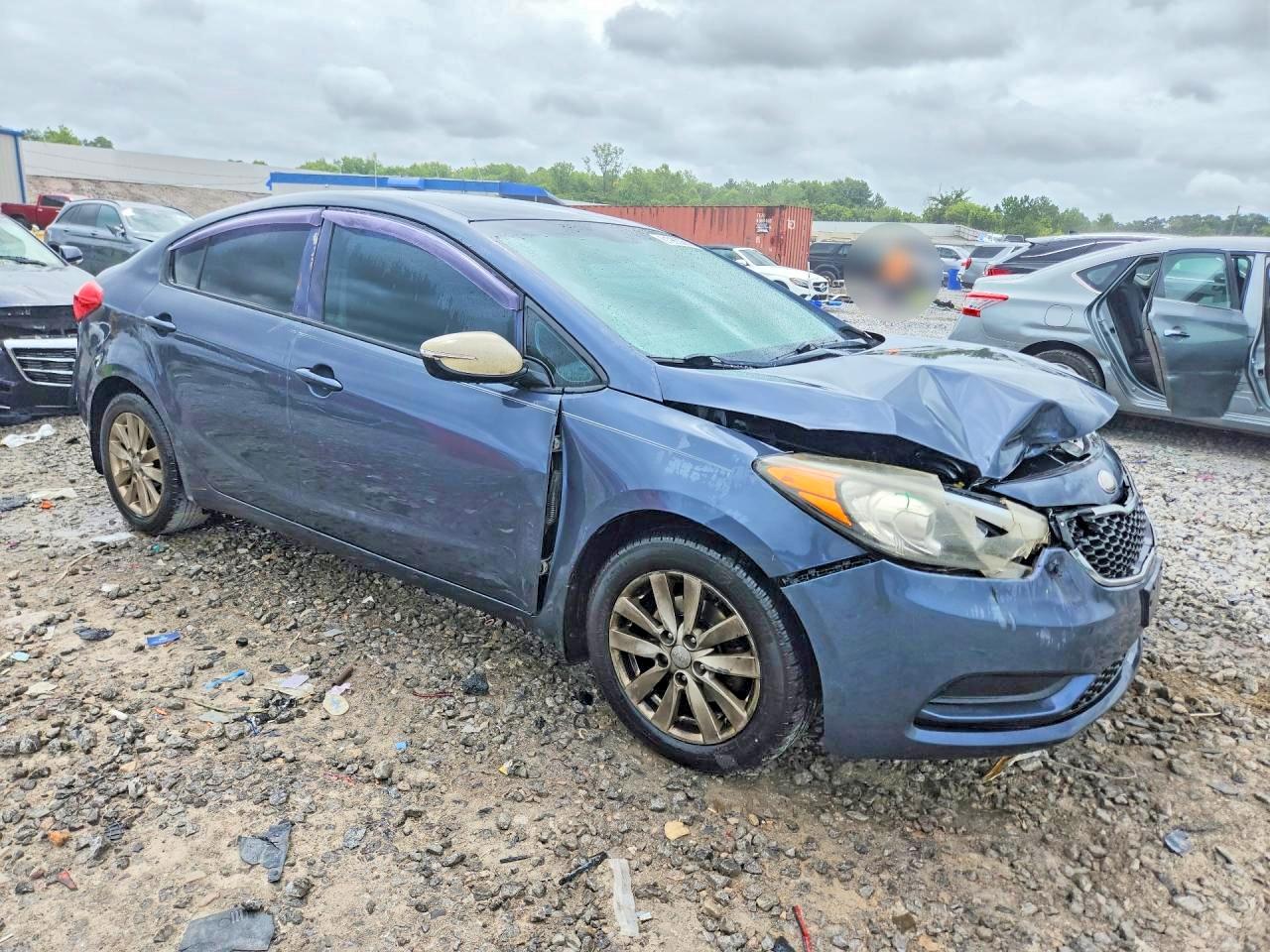 2014 Kia Forte Lx Blue vin: KNAFX4A67E5079674