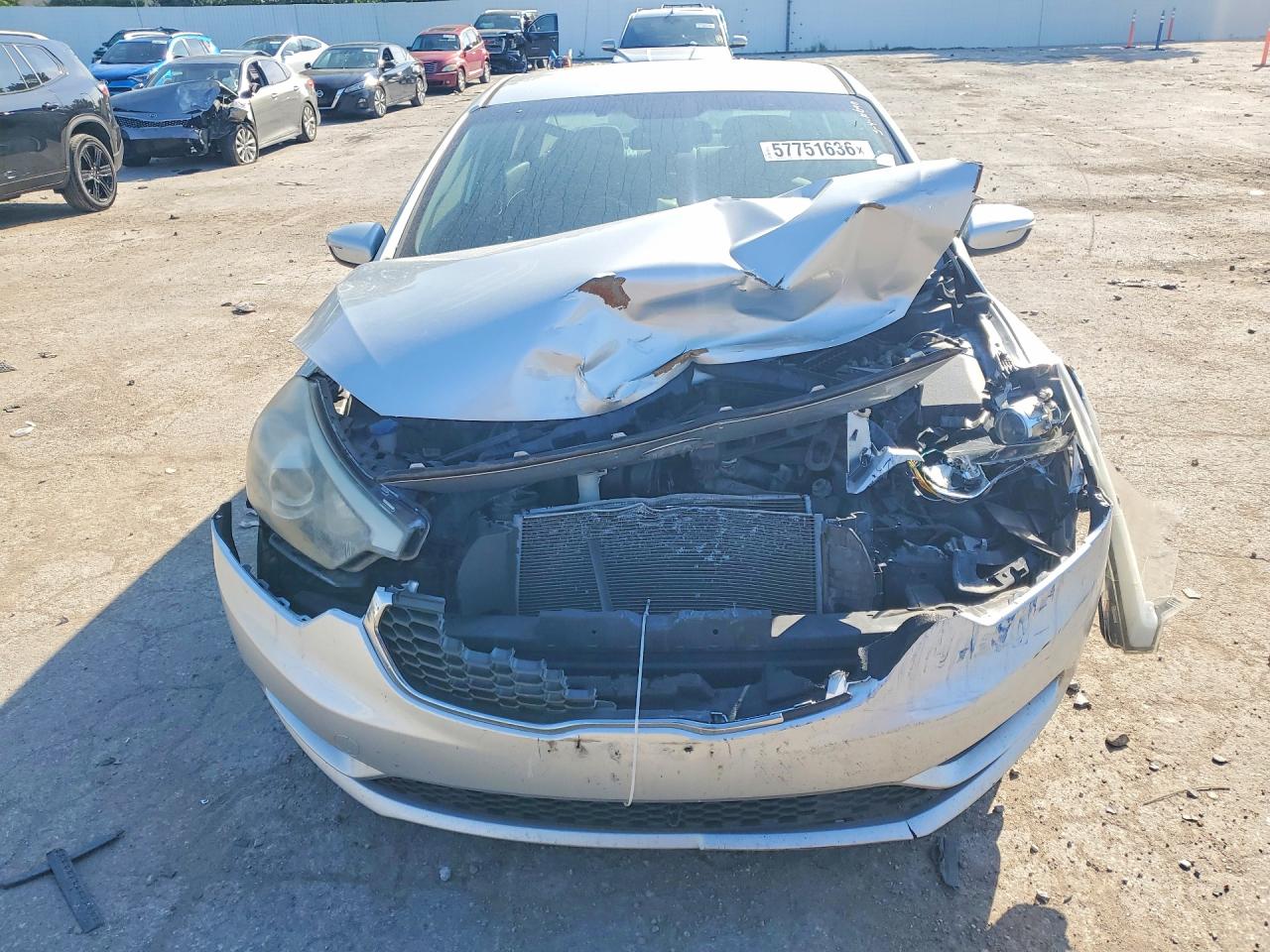 2014 Kia Forte Lx Silver vin: KNAFX4A67E5079836