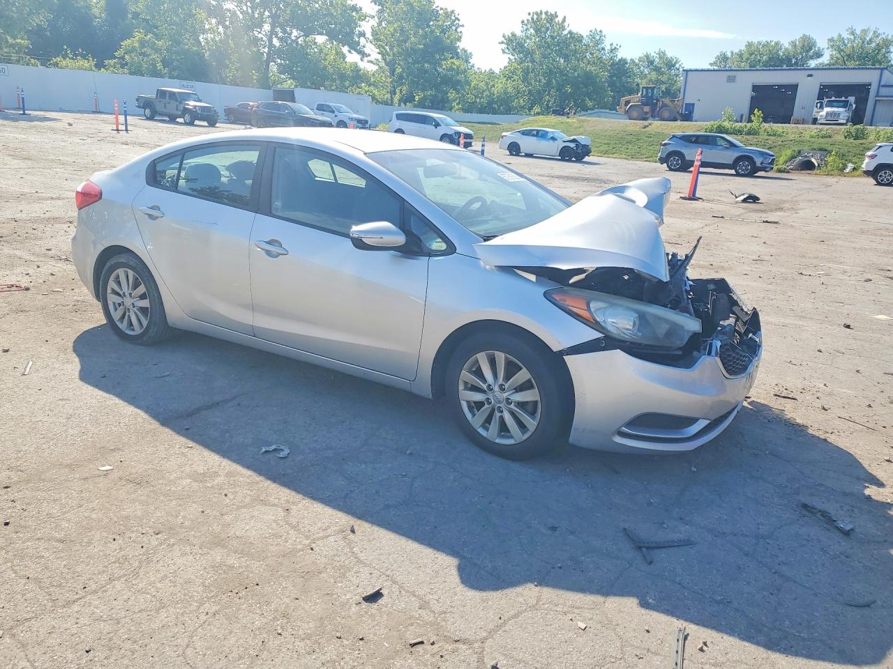 2014 Kia Forte Lx Silver vin: KNAFX4A67E5079836