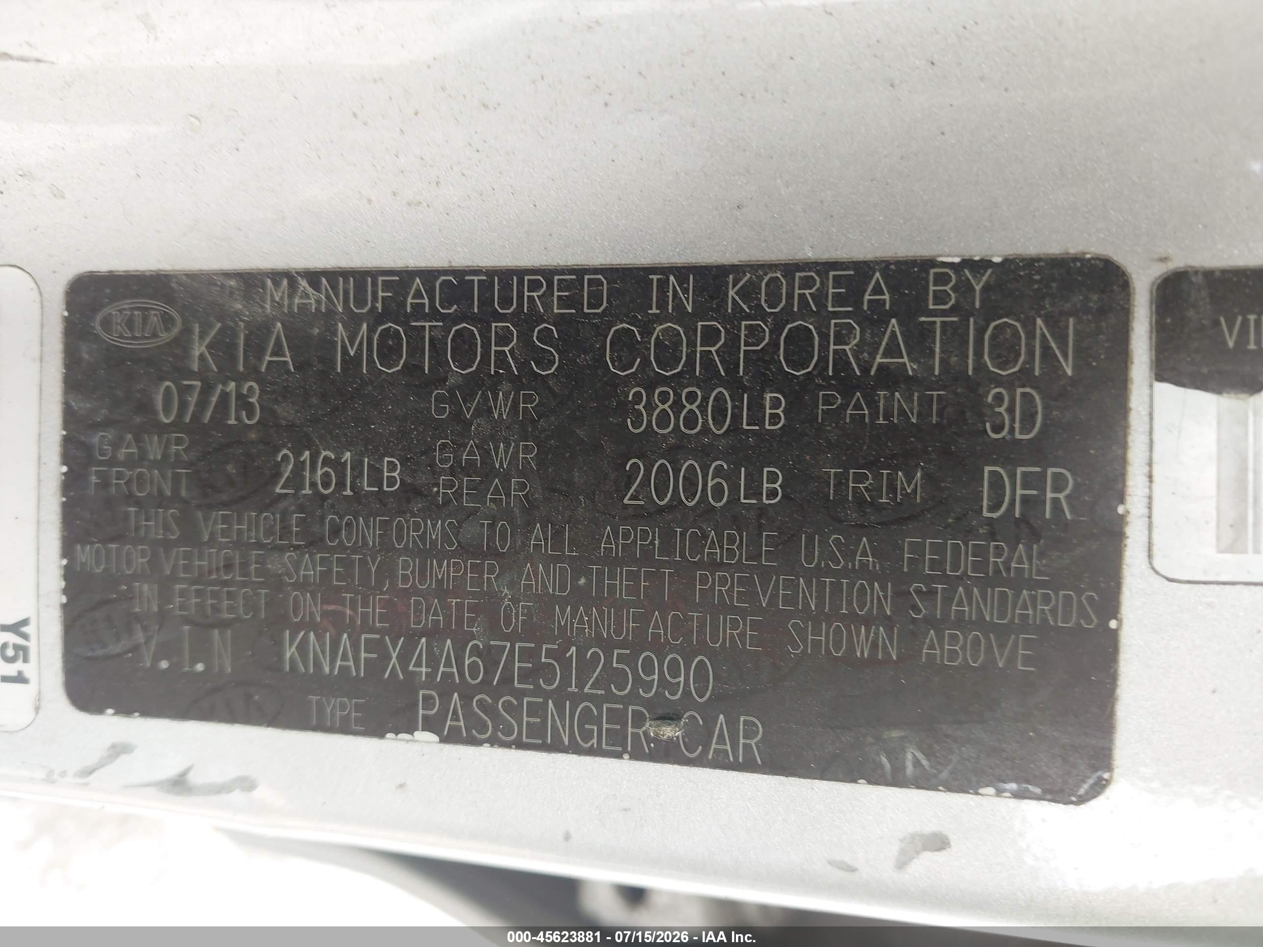 2014 Kia Forte Lx Silver vin: KNAFX4A67E5125990