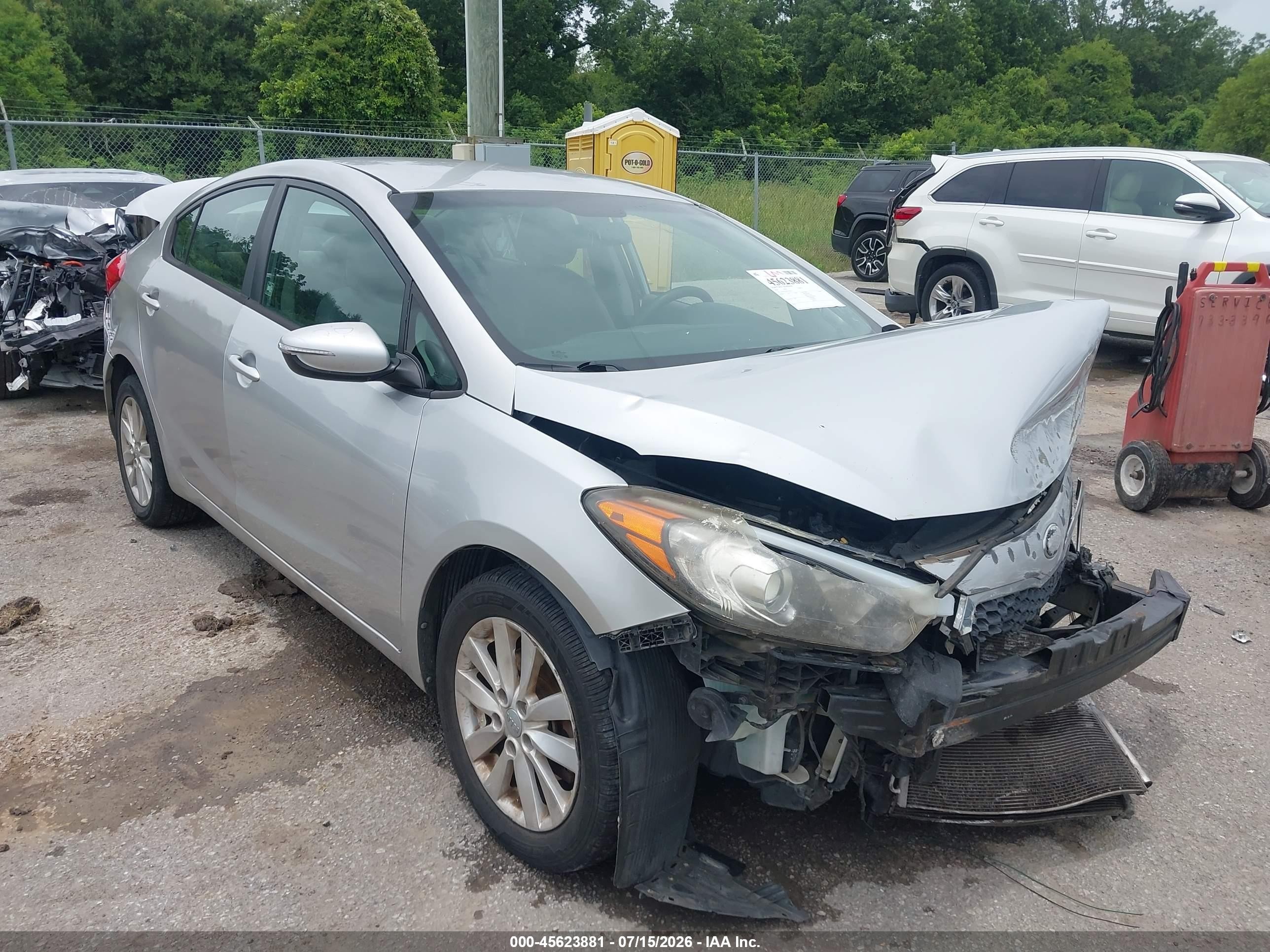 2014 Kia Forte Lx Silver vin: KNAFX4A67E5125990