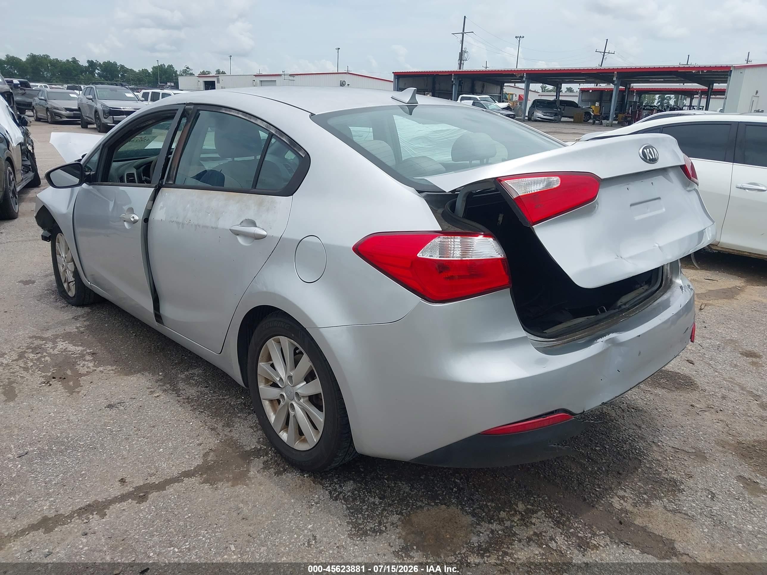 2014 Kia Forte Lx Silver vin: KNAFX4A67E5125990