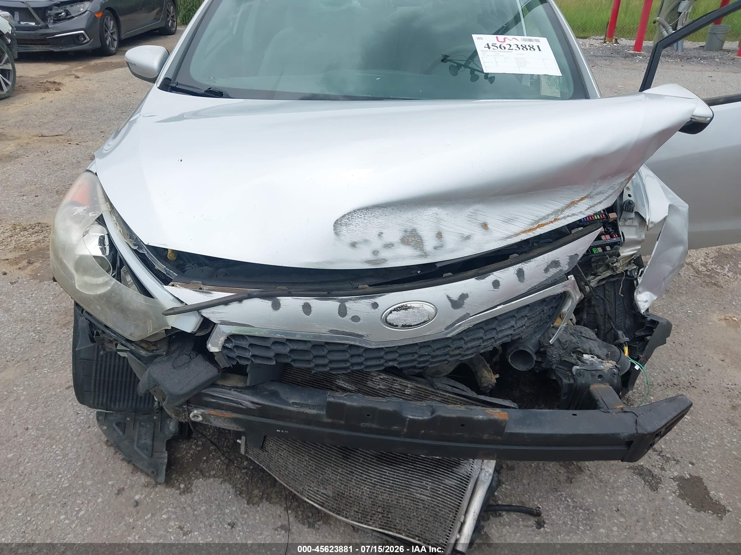 2014 Kia Forte Lx Silver vin: KNAFX4A67E5125990