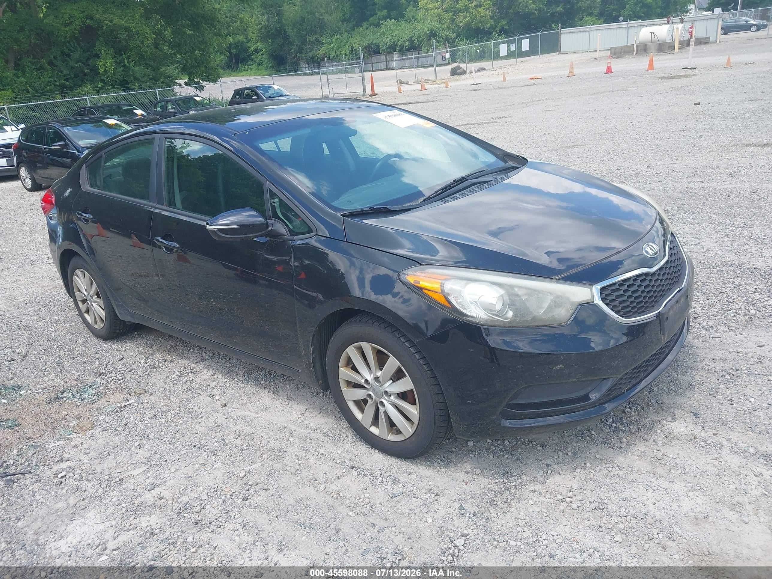 2014 Kia Forte Lx Black vin: KNAFX4A67E5166832