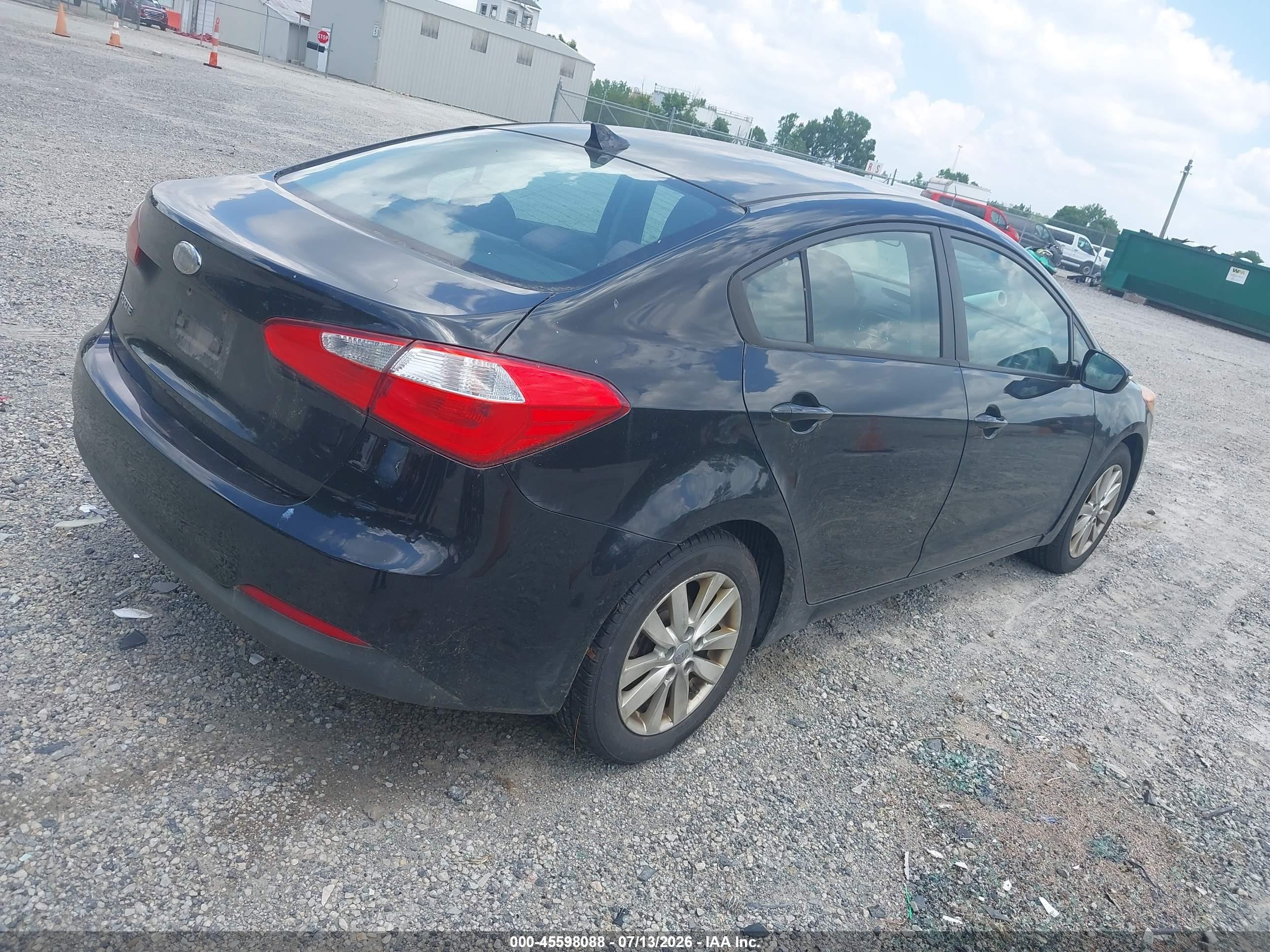 2014 Kia Forte Lx Black vin: KNAFX4A67E5166832