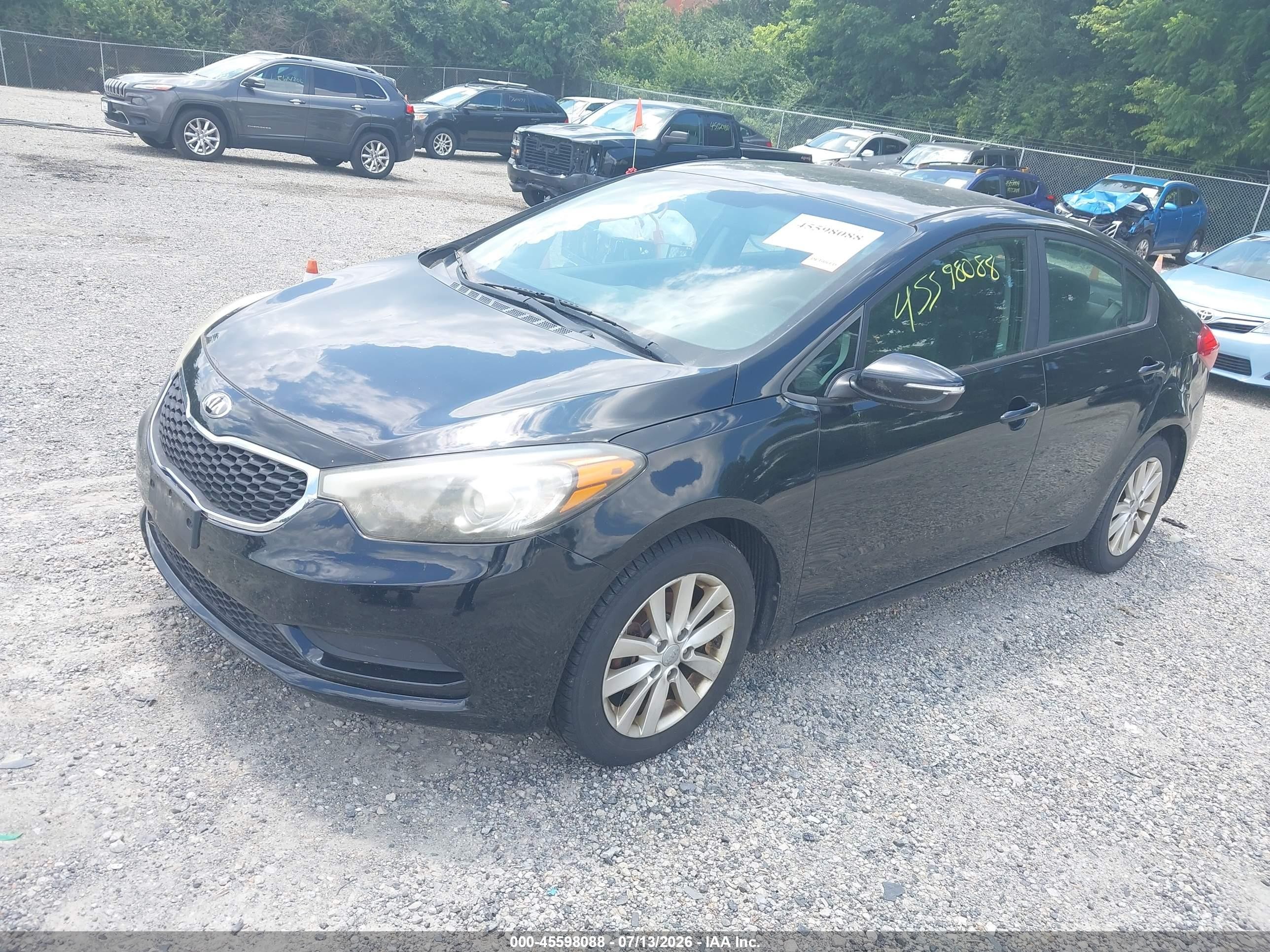 2014 Kia Forte Lx Black vin: KNAFX4A67E5166832