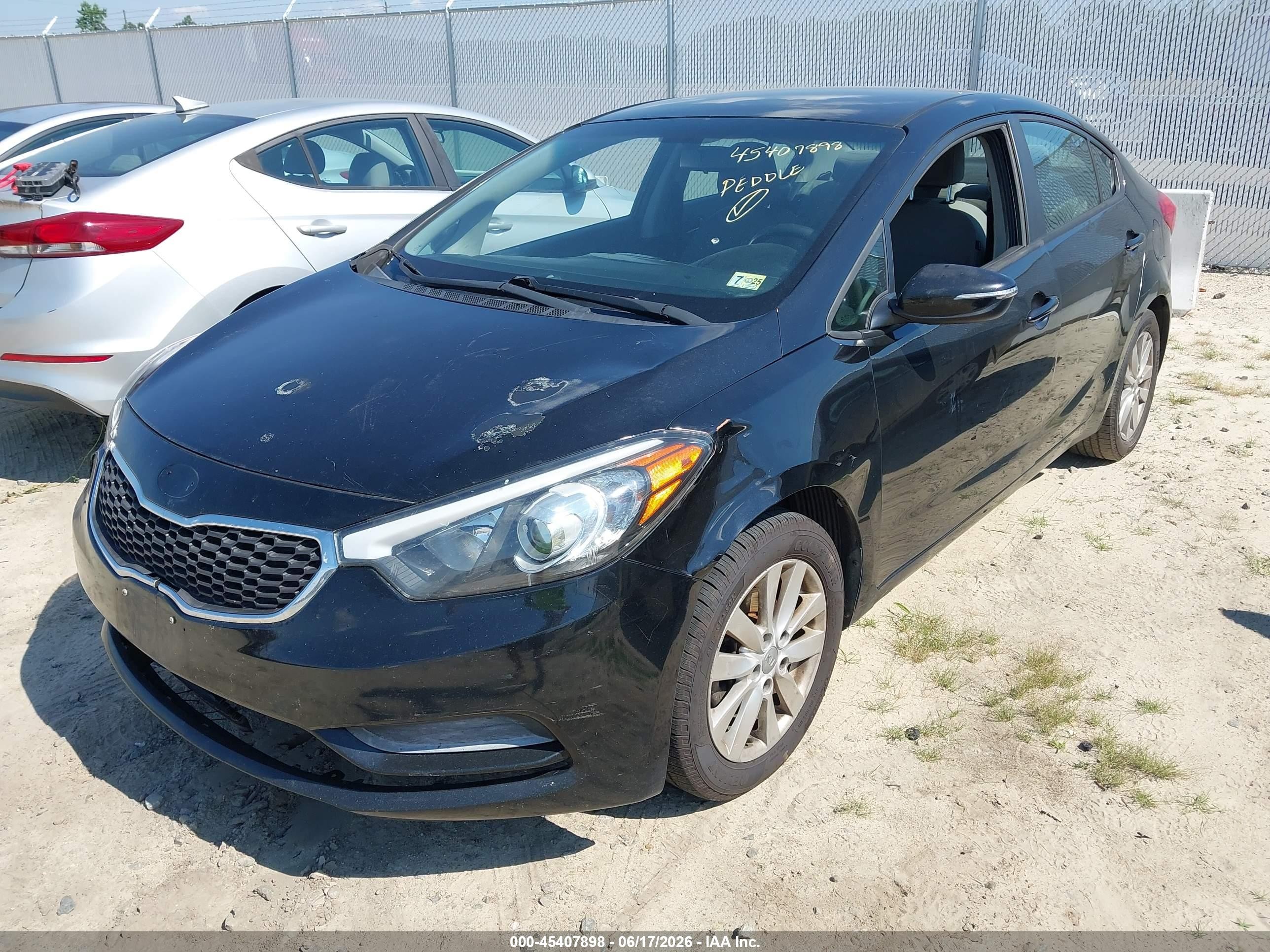 2014 Kia Forte Lx Black vin: KNAFX4A67E5188667