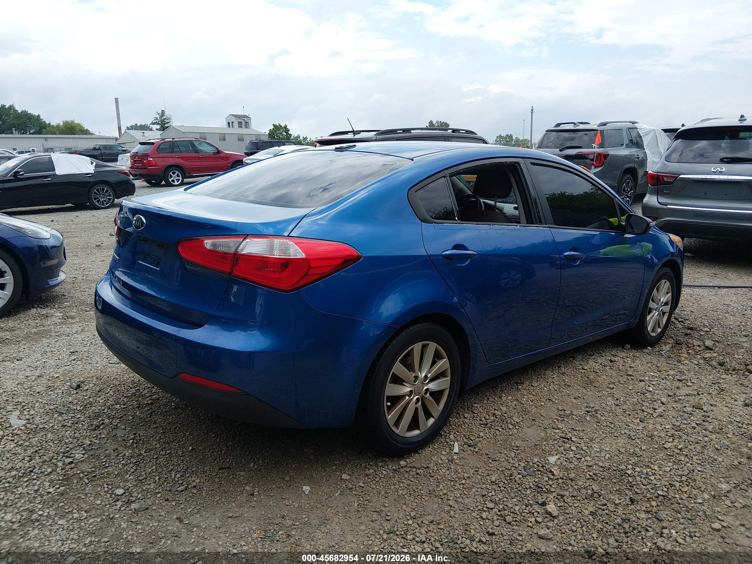 2014 Kia Forte Lx Blue vin: KNAFX4A67E5223787