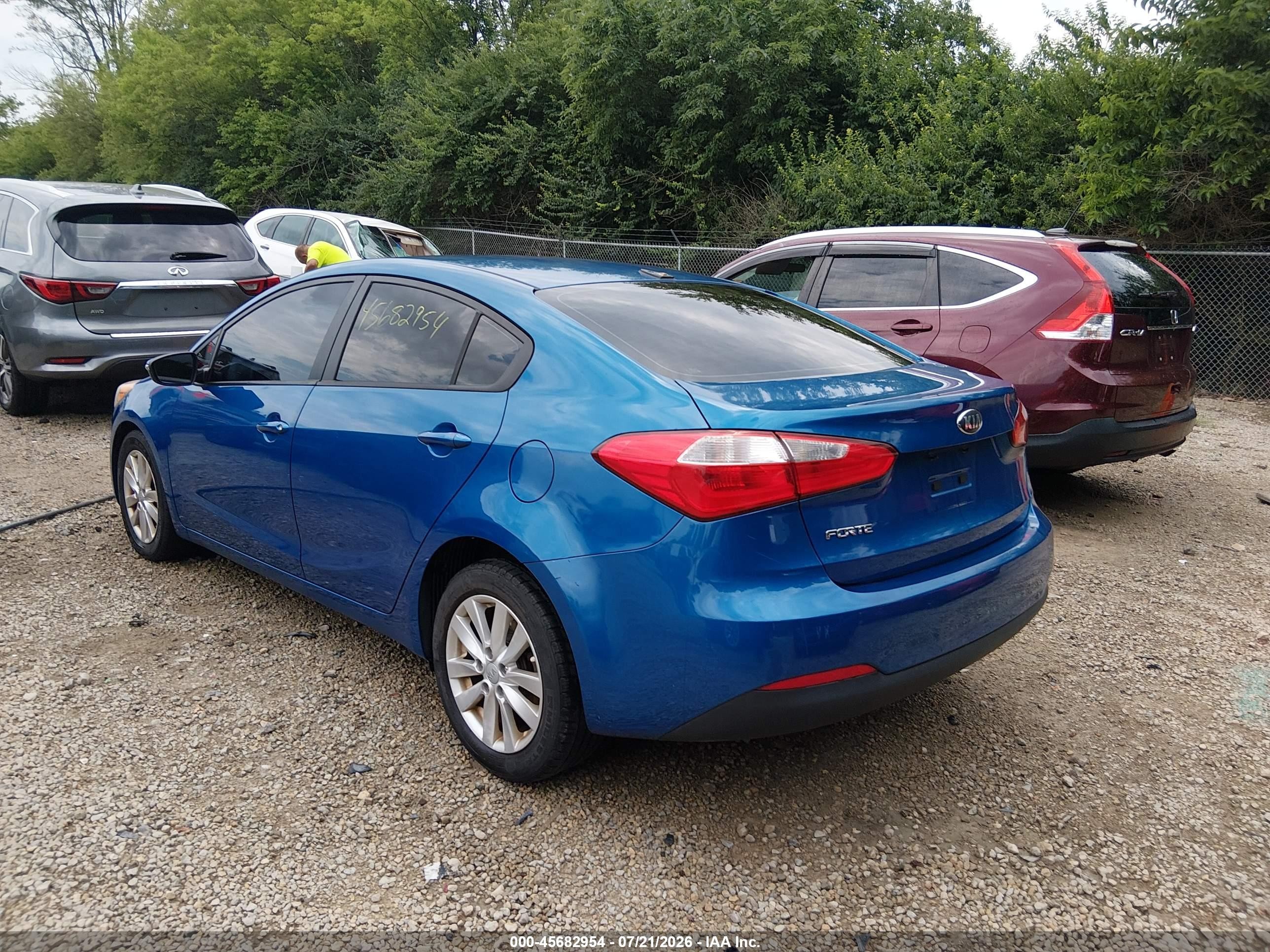 2014 Kia Forte Lx Blue vin: KNAFX4A67E5223787