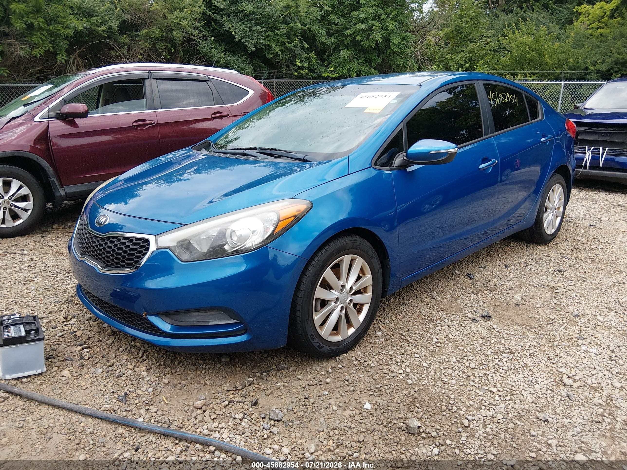 2014 Kia Forte Lx Blue vin: KNAFX4A67E5223787