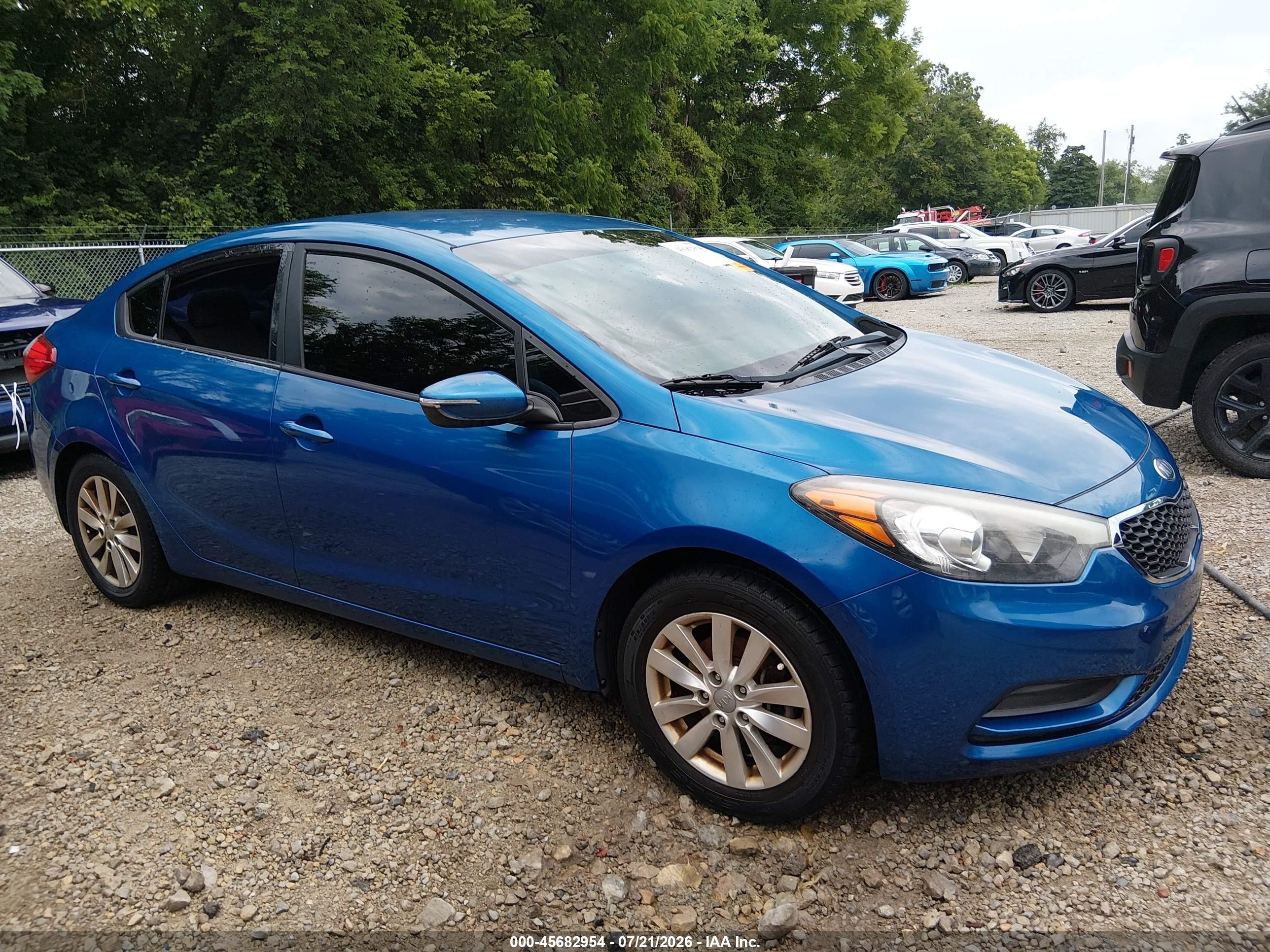 2014 Kia Forte Lx Blue vin: KNAFX4A67E5223787