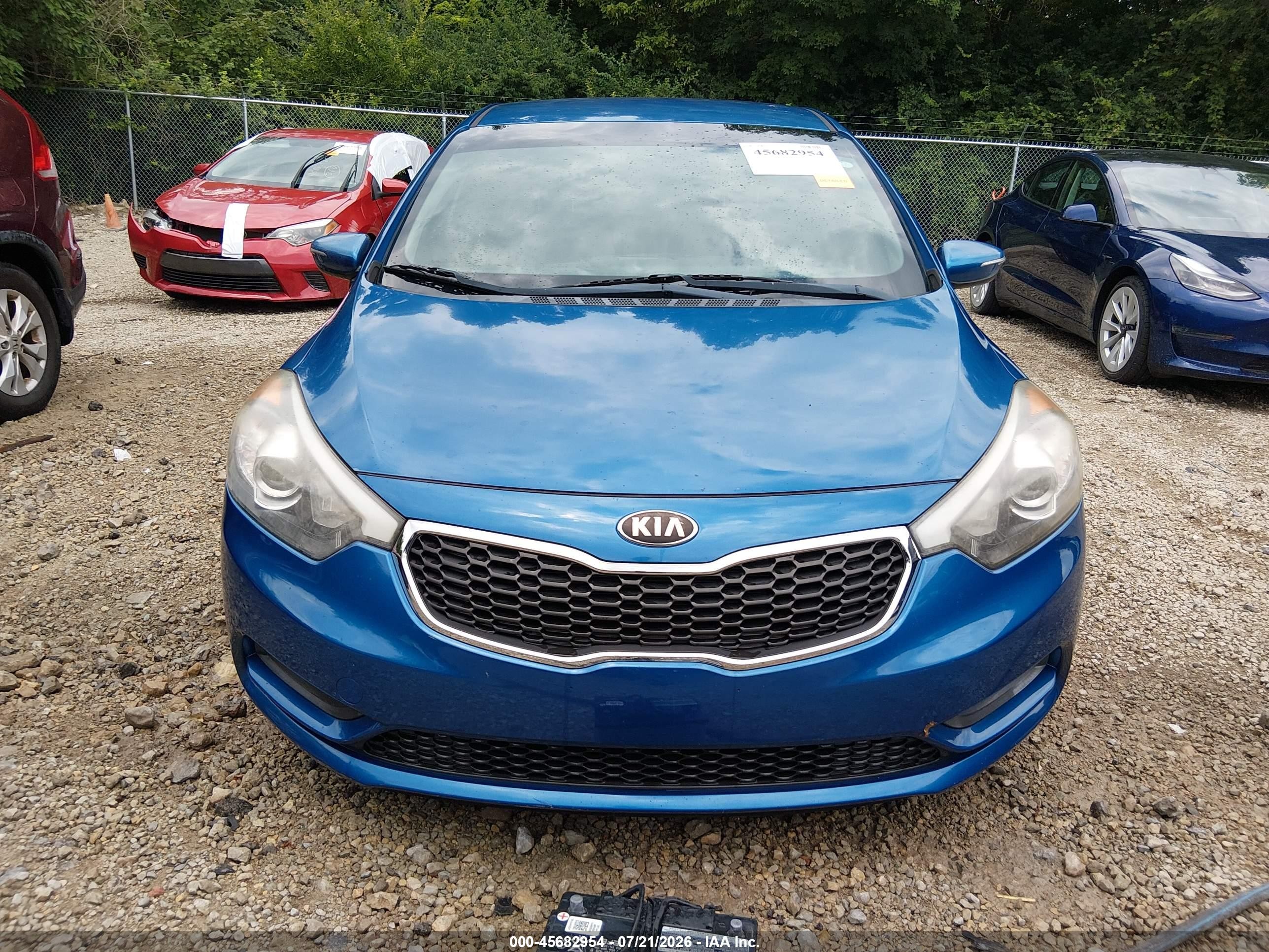 2014 Kia Forte Lx Blue vin: KNAFX4A67E5223787