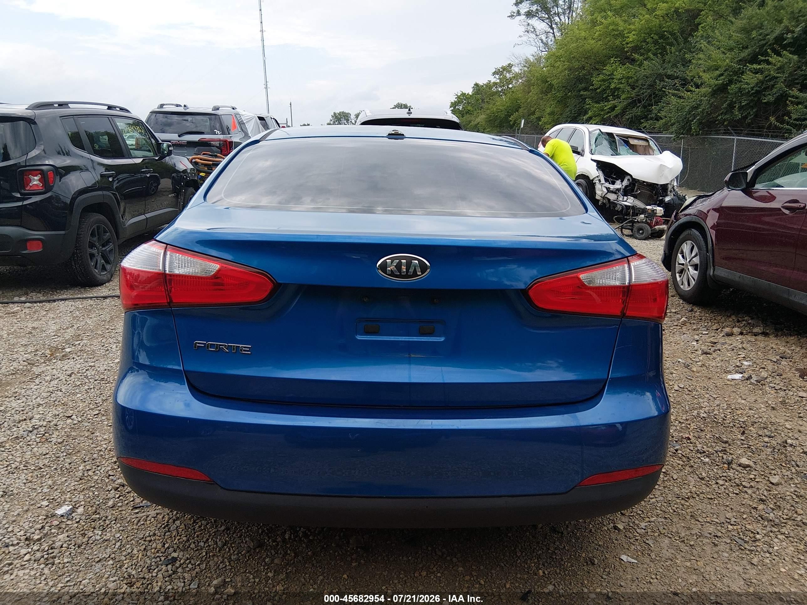 2014 Kia Forte Lx Blue vin: KNAFX4A67E5223787
