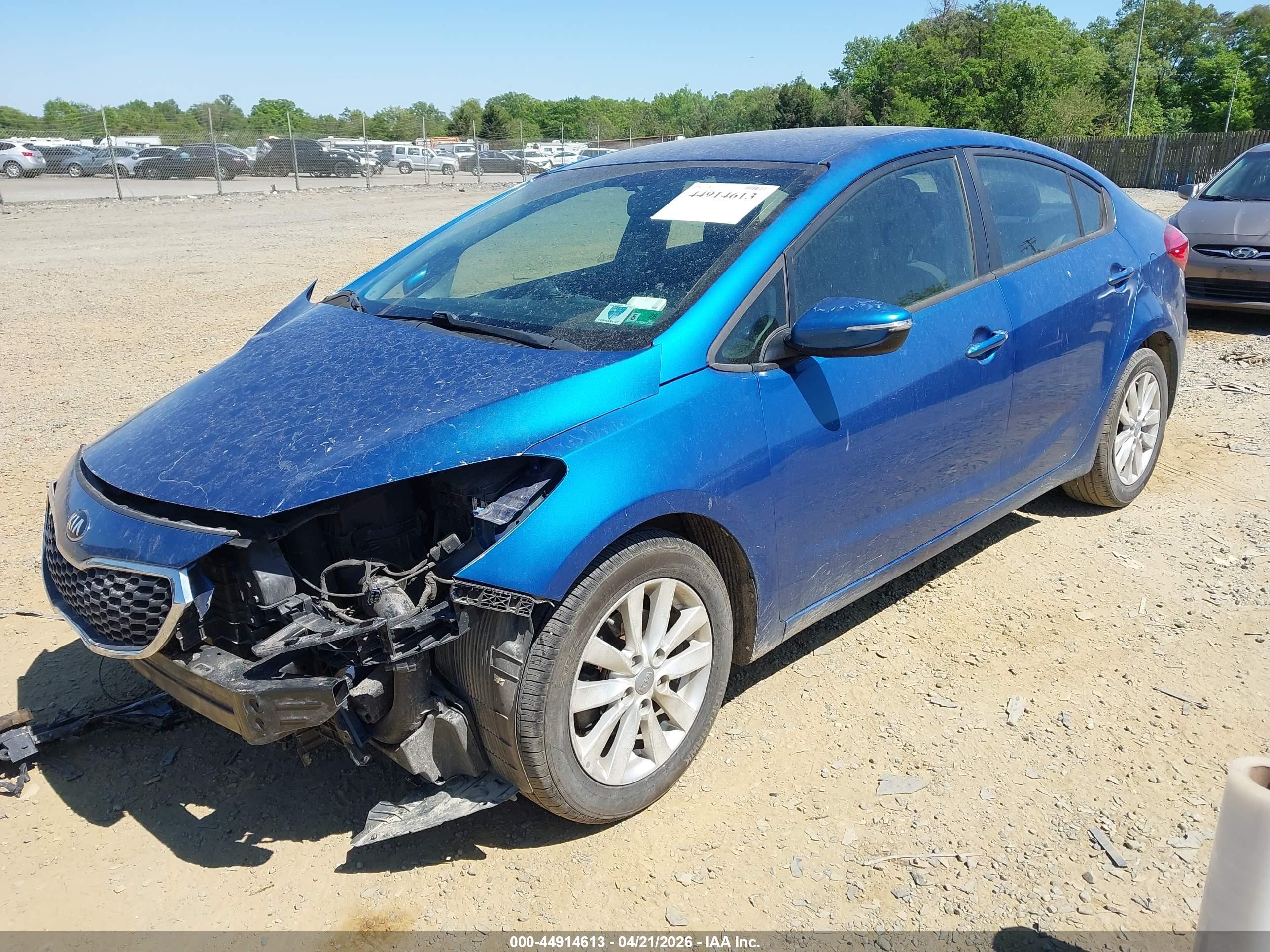 2015 Kia Forte Lx Blue vin: KNAFX4A67F5298538