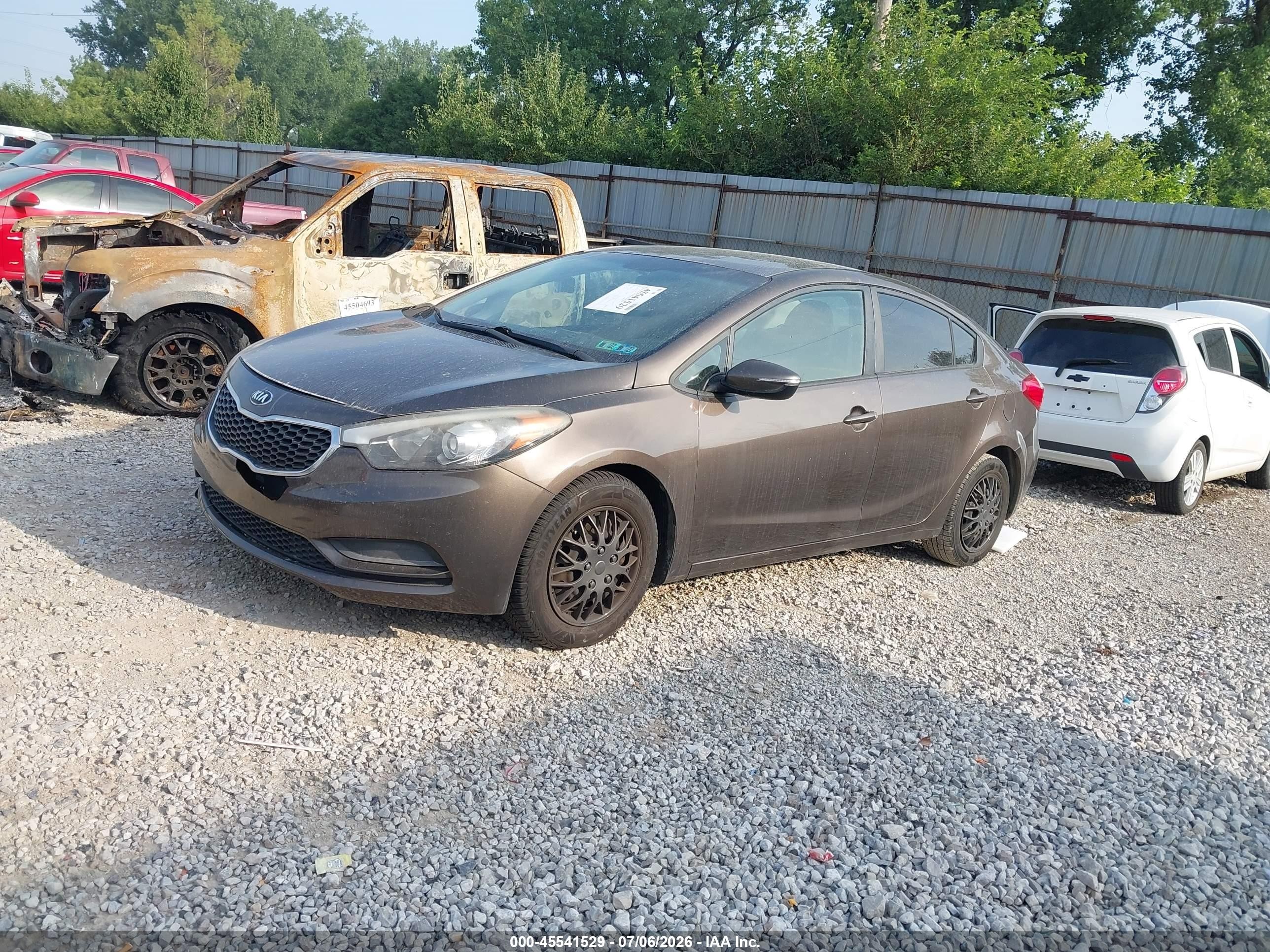 2015 Kia Forte Lx Gray vin: KNAFX4A67F5365414
