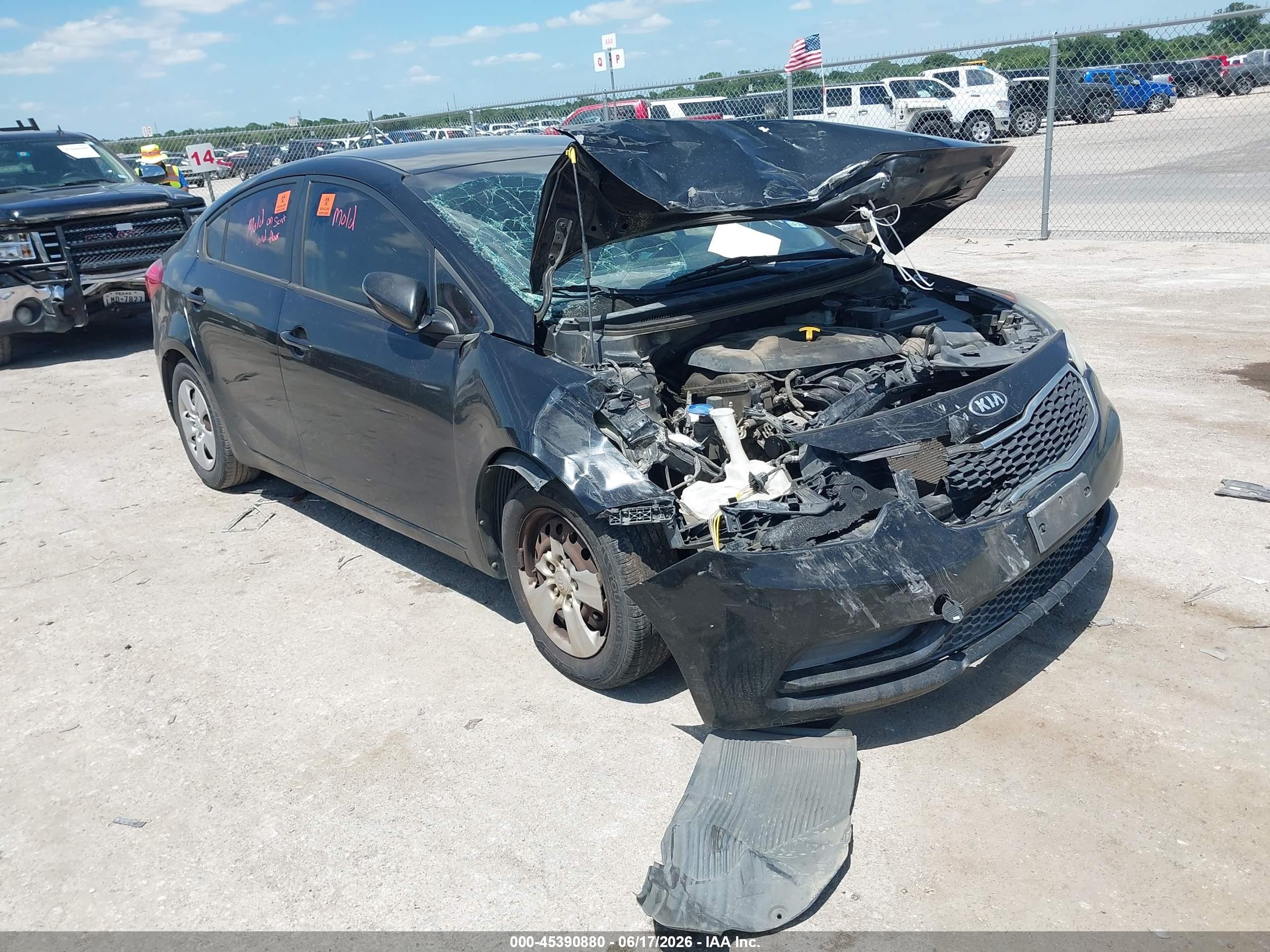 2015 Kia Forte Lx Black vin: KNAFX4A67F5372329