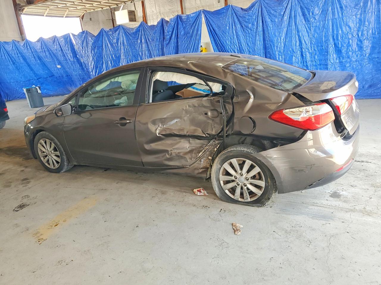2014 Kia Forte Lx Brown vin: KNAFX4A68E5060339