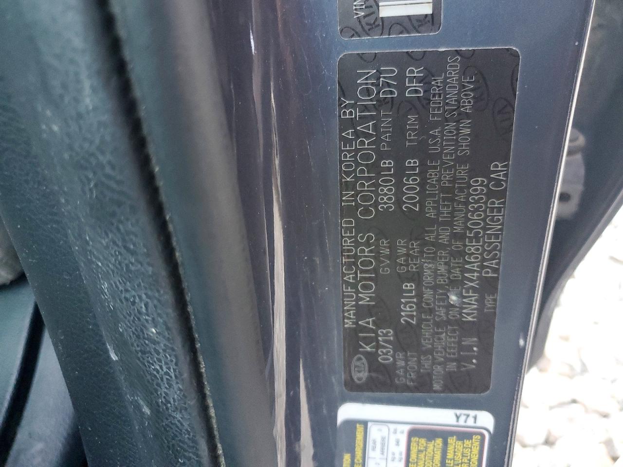 2014 Kia Forte Lx Синий vin: KNAFX4A68E5063399
