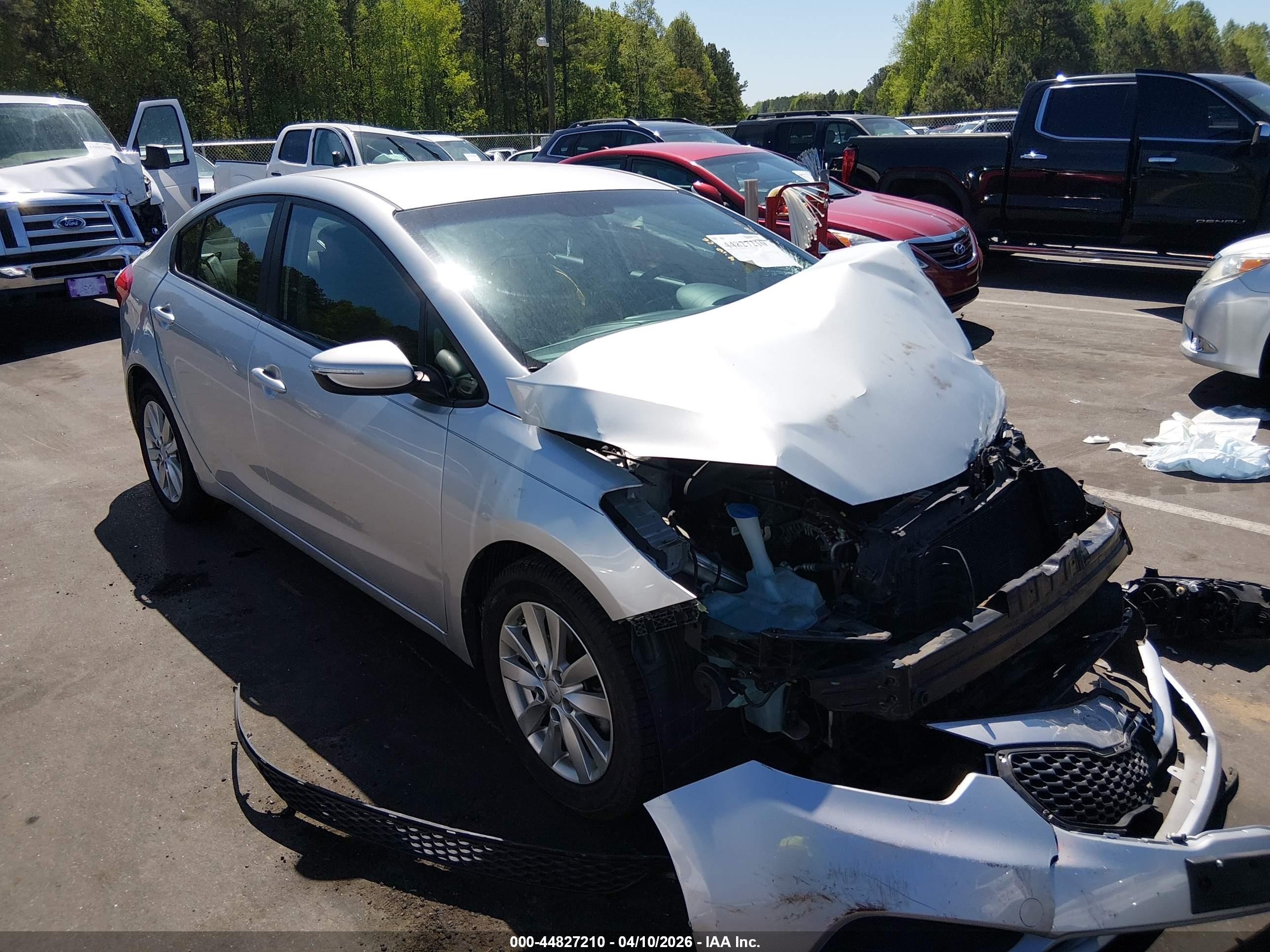 2014 Kia Forte Lx Silver vin: KNAFX4A68E5079313