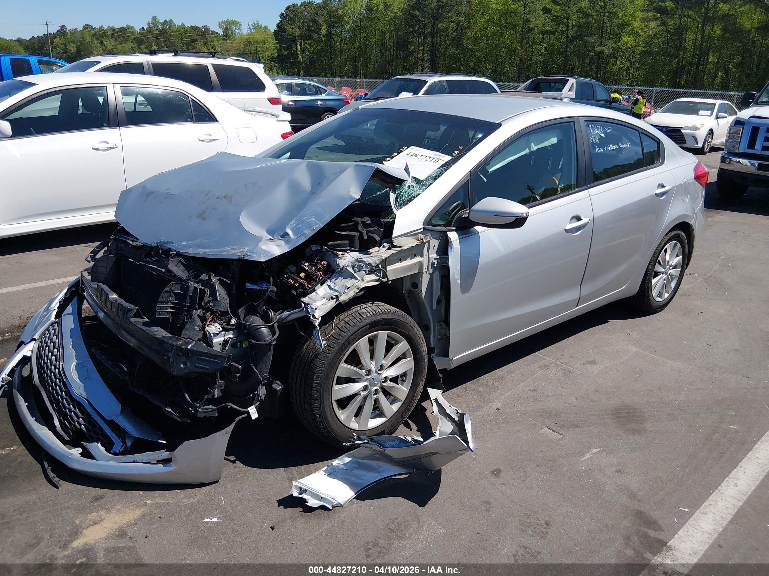 2014 Kia Forte Lx Silver vin: KNAFX4A68E5079313