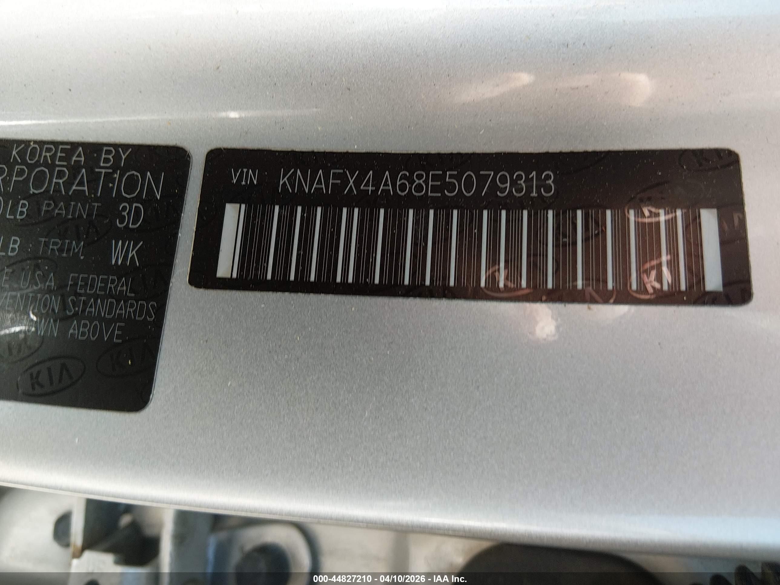 2014 Kia Forte Lx Silver vin: KNAFX4A68E5079313