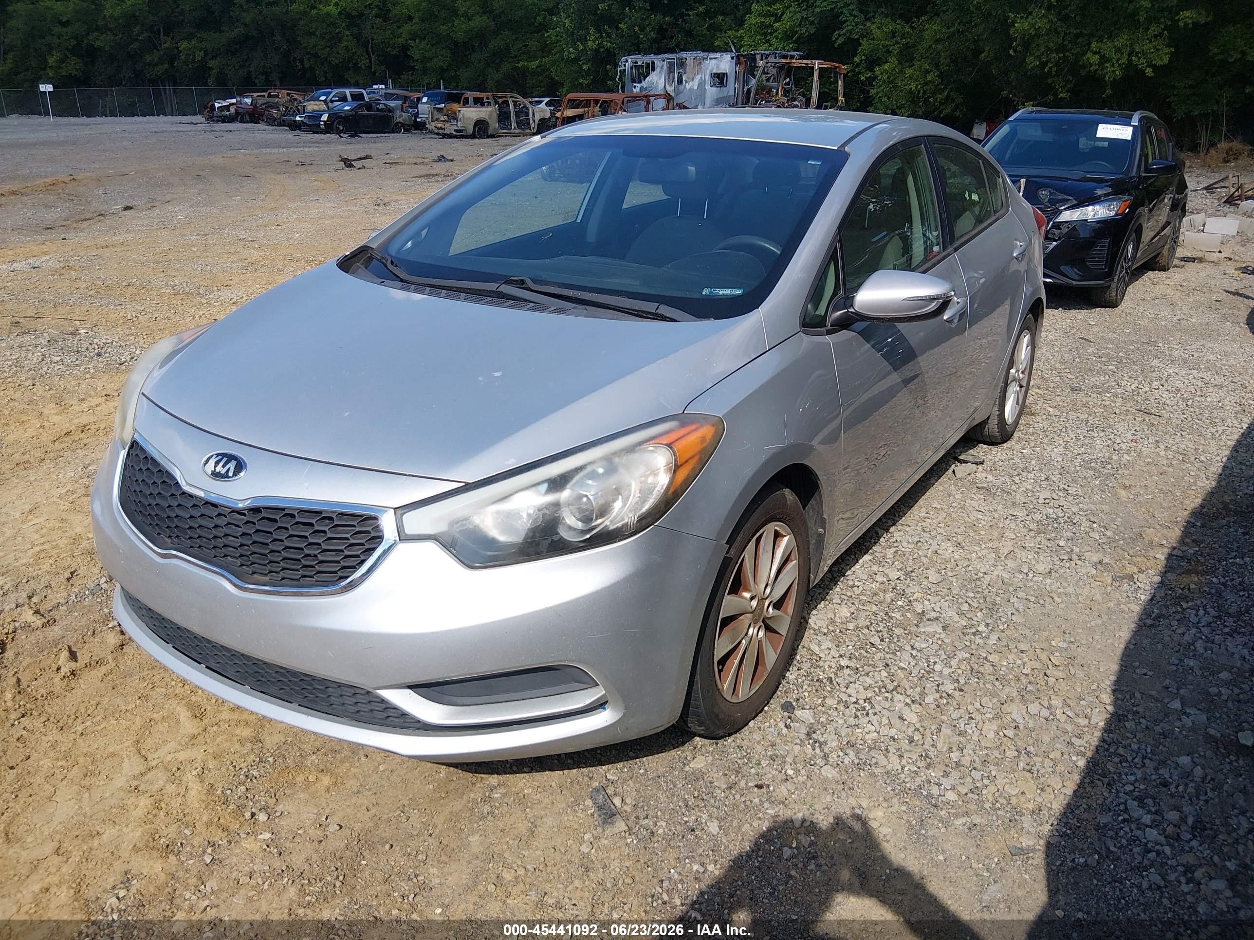 2014 Kia Forte Lx Silver vin: KNAFX4A68E5154396