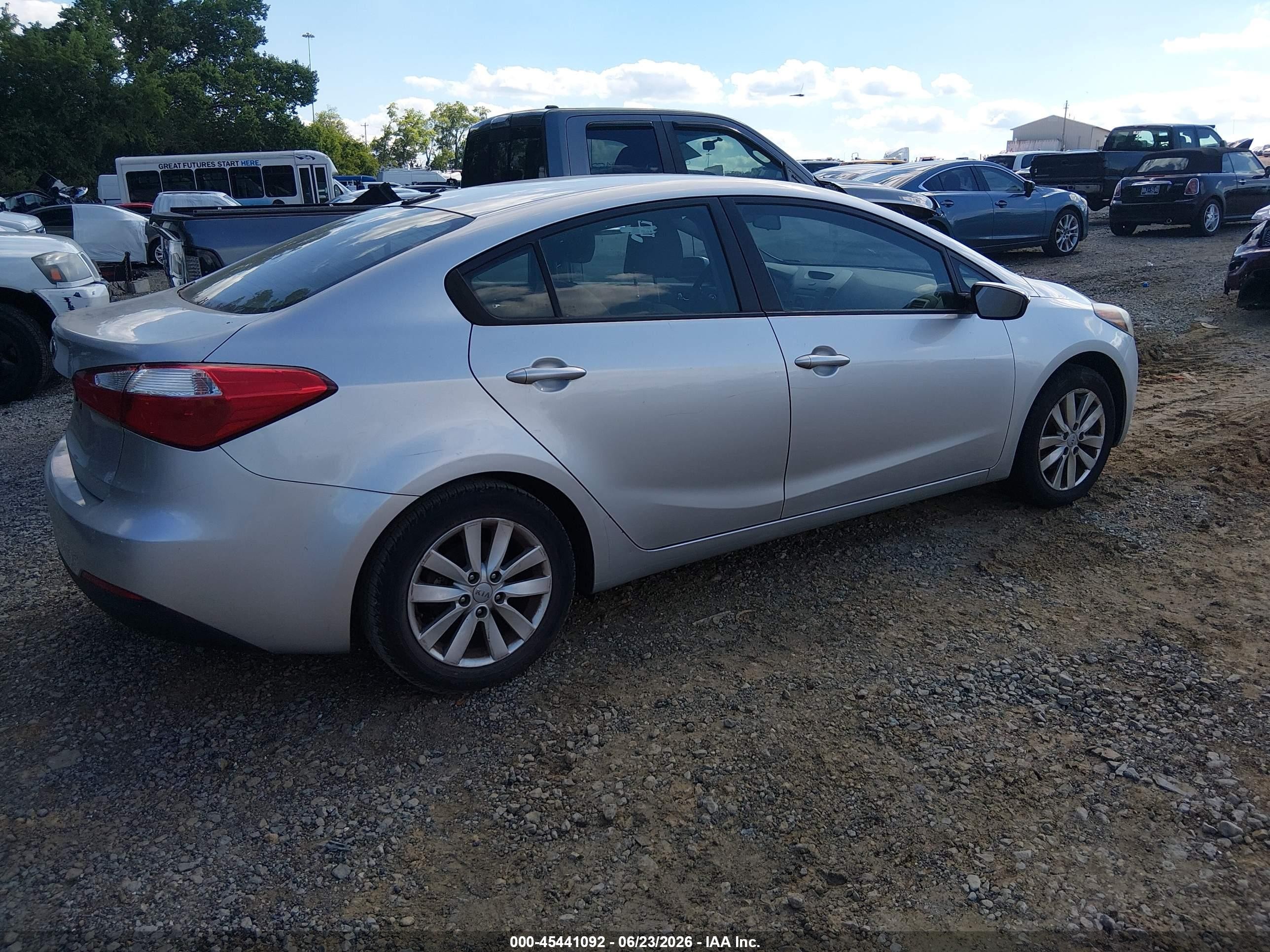 2014 Kia Forte Lx Silver vin: KNAFX4A68E5154396