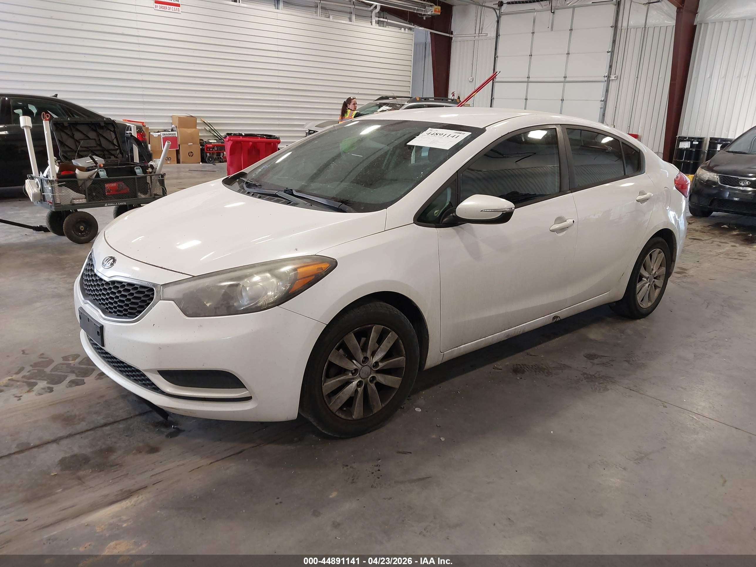 2014 Kia Forte Lx White vin: KNAFX4A68E5155791