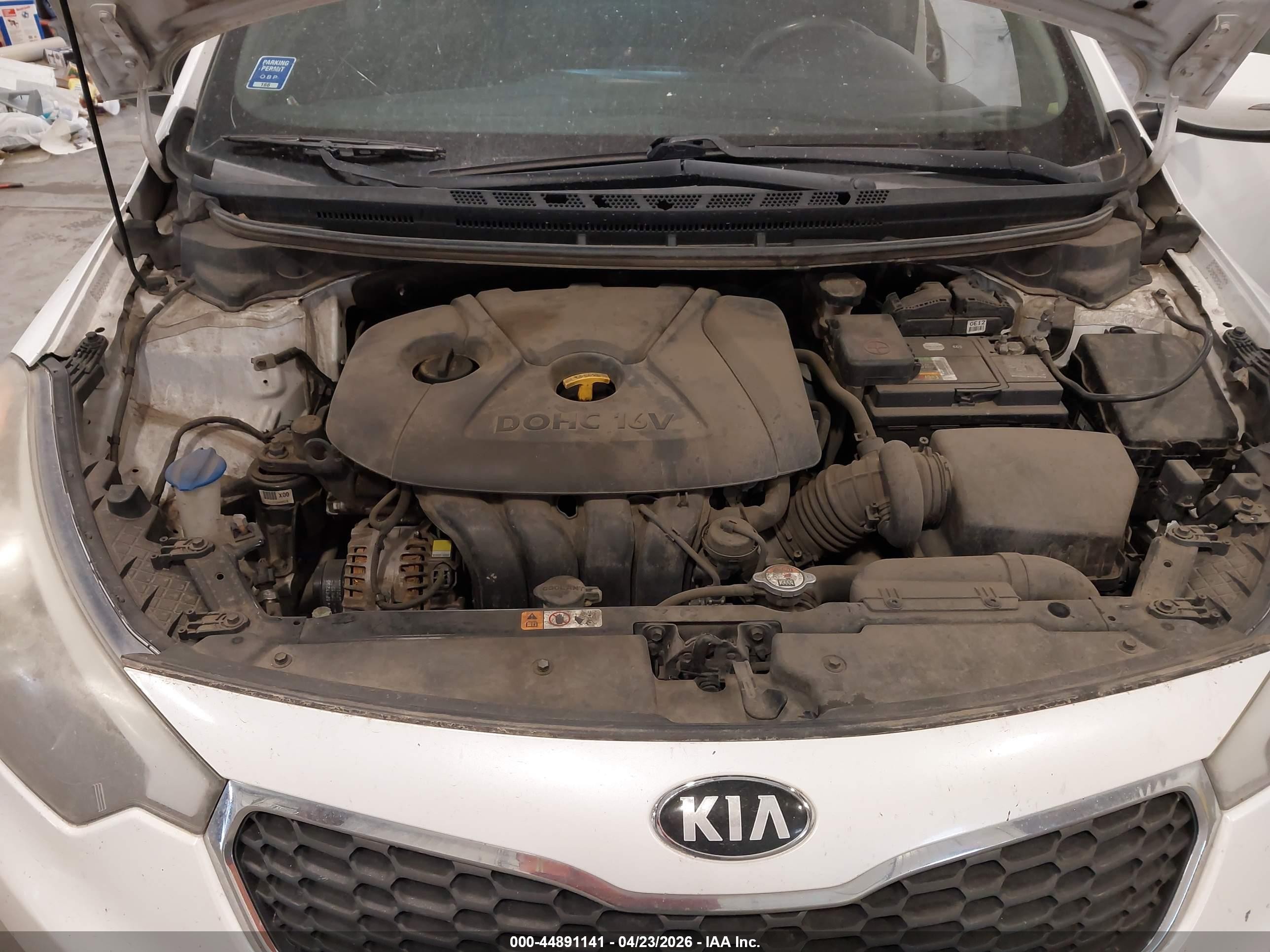 2014 Kia Forte Lx White vin: KNAFX4A68E5155791