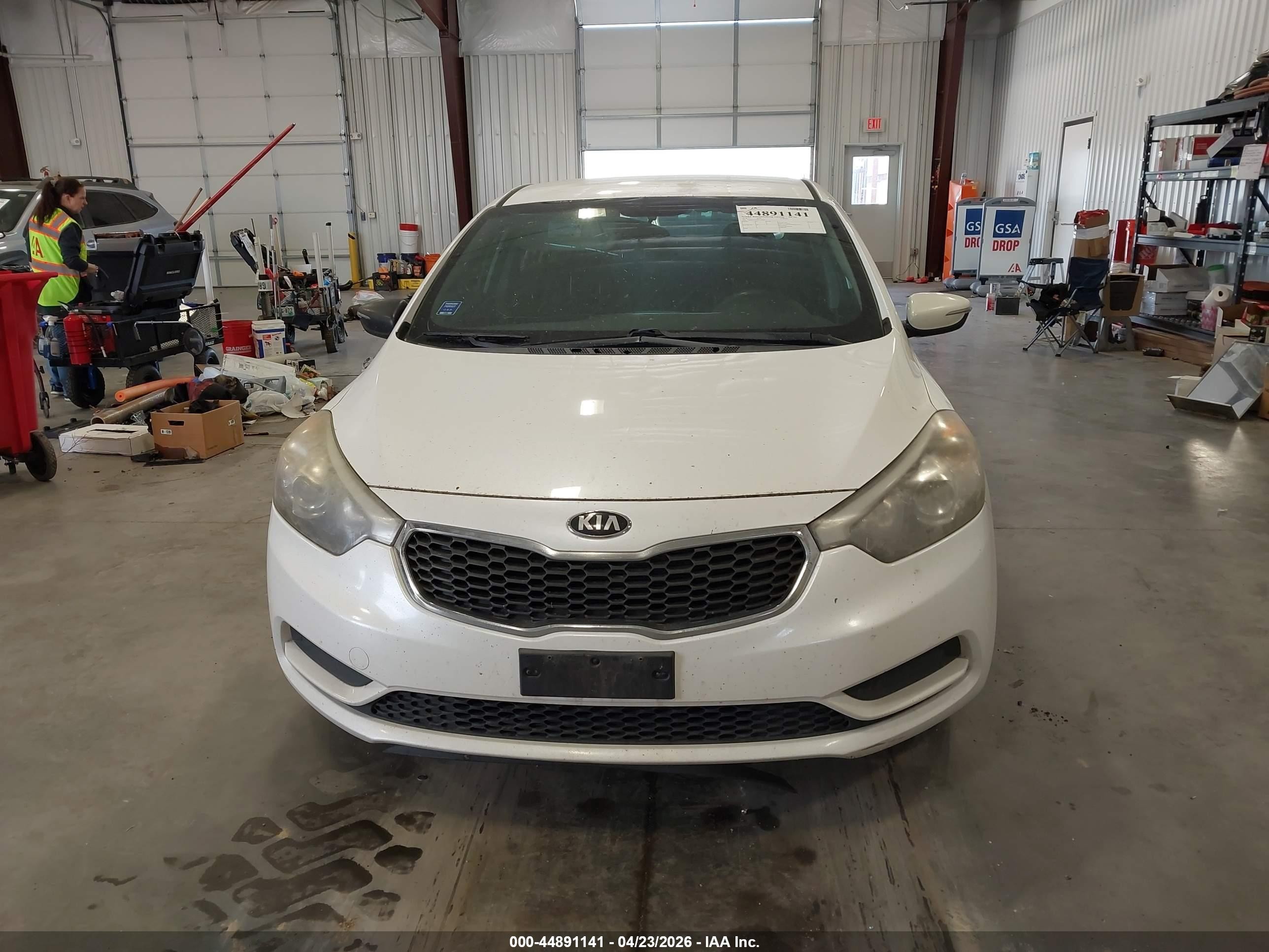 2014 Kia Forte Lx White vin: KNAFX4A68E5155791