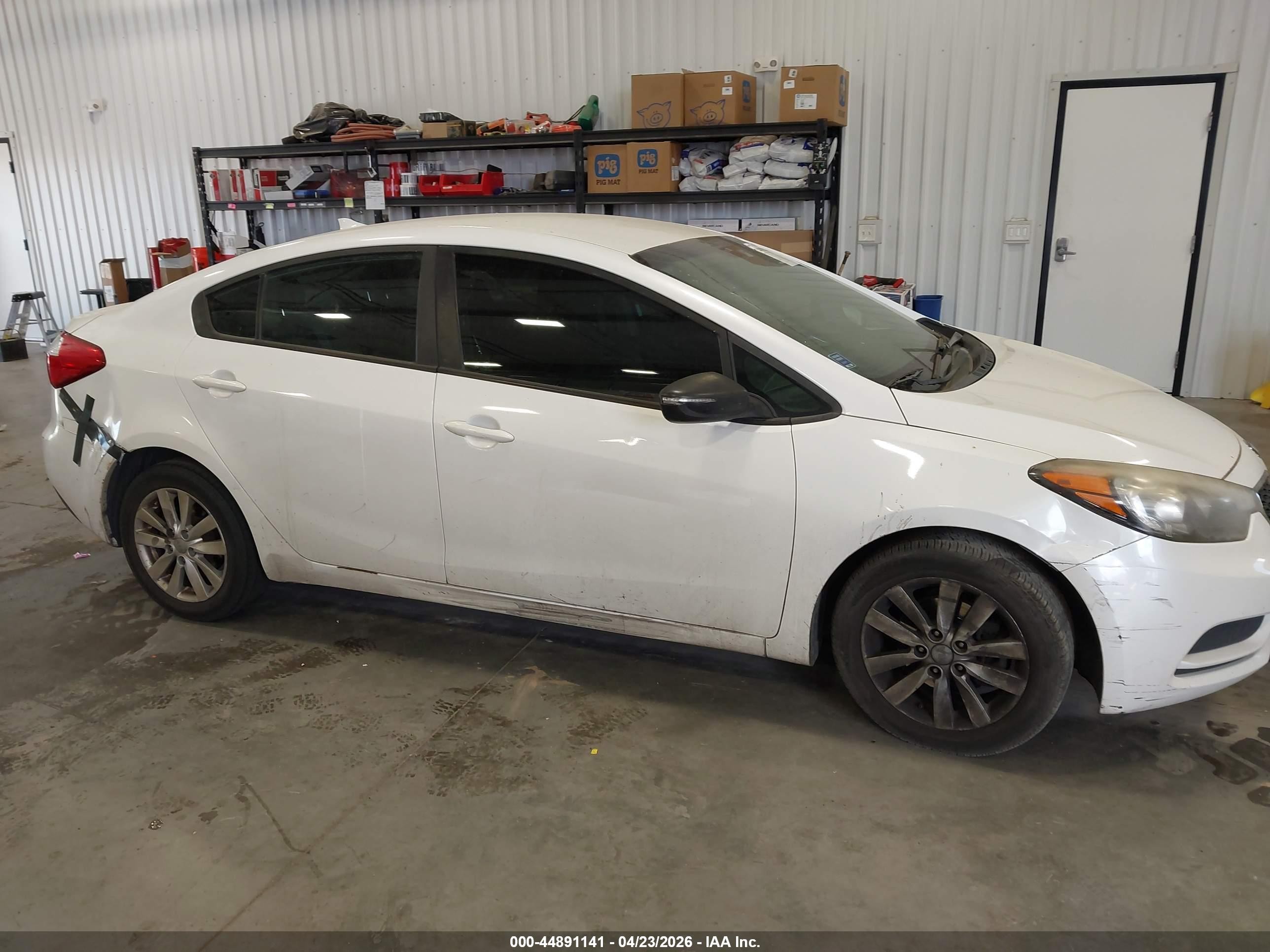 2014 Kia Forte Lx White vin: KNAFX4A68E5155791