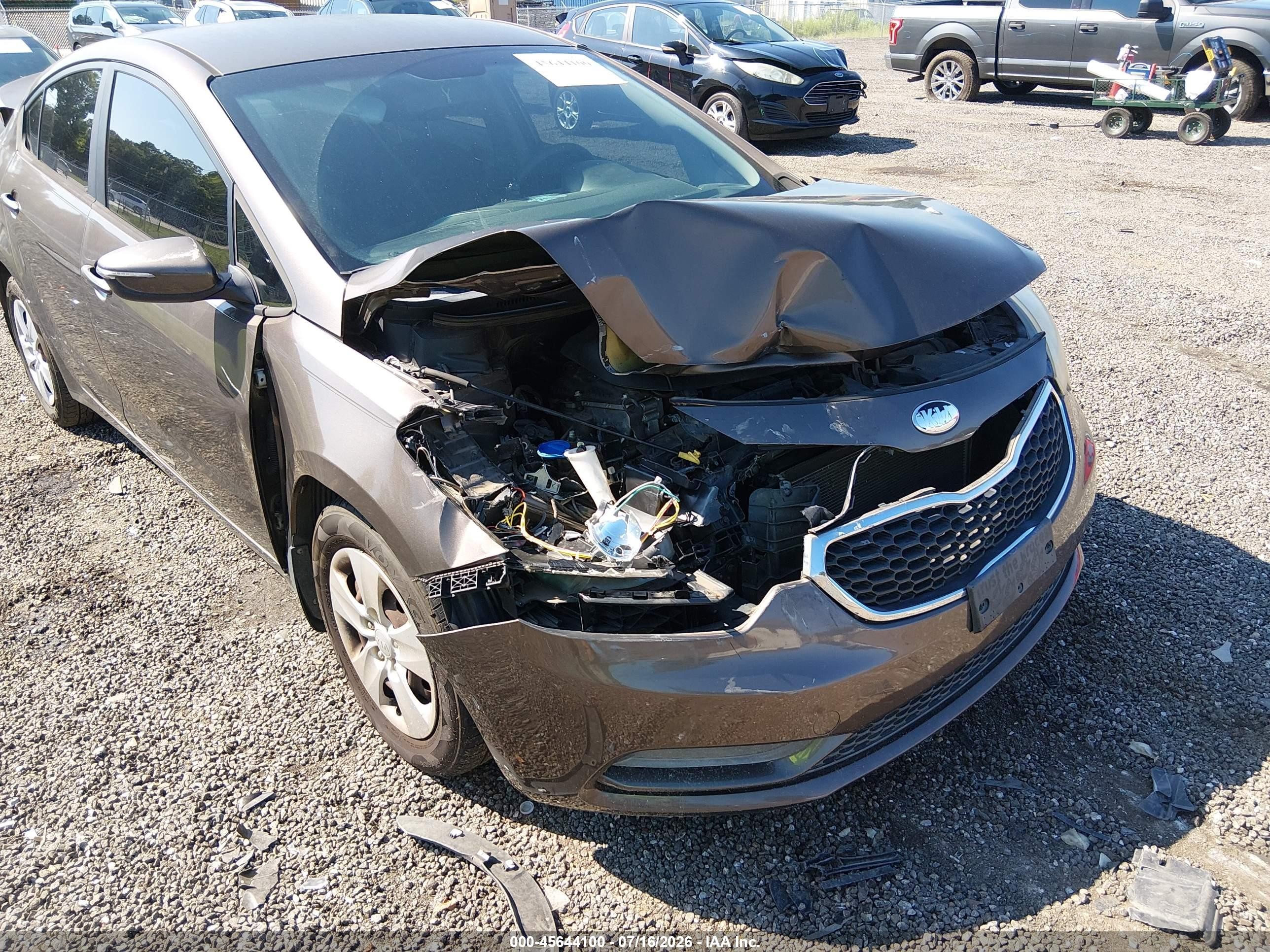 2015 Kia Forte Lx Brown vin: KNAFX4A68F5287791