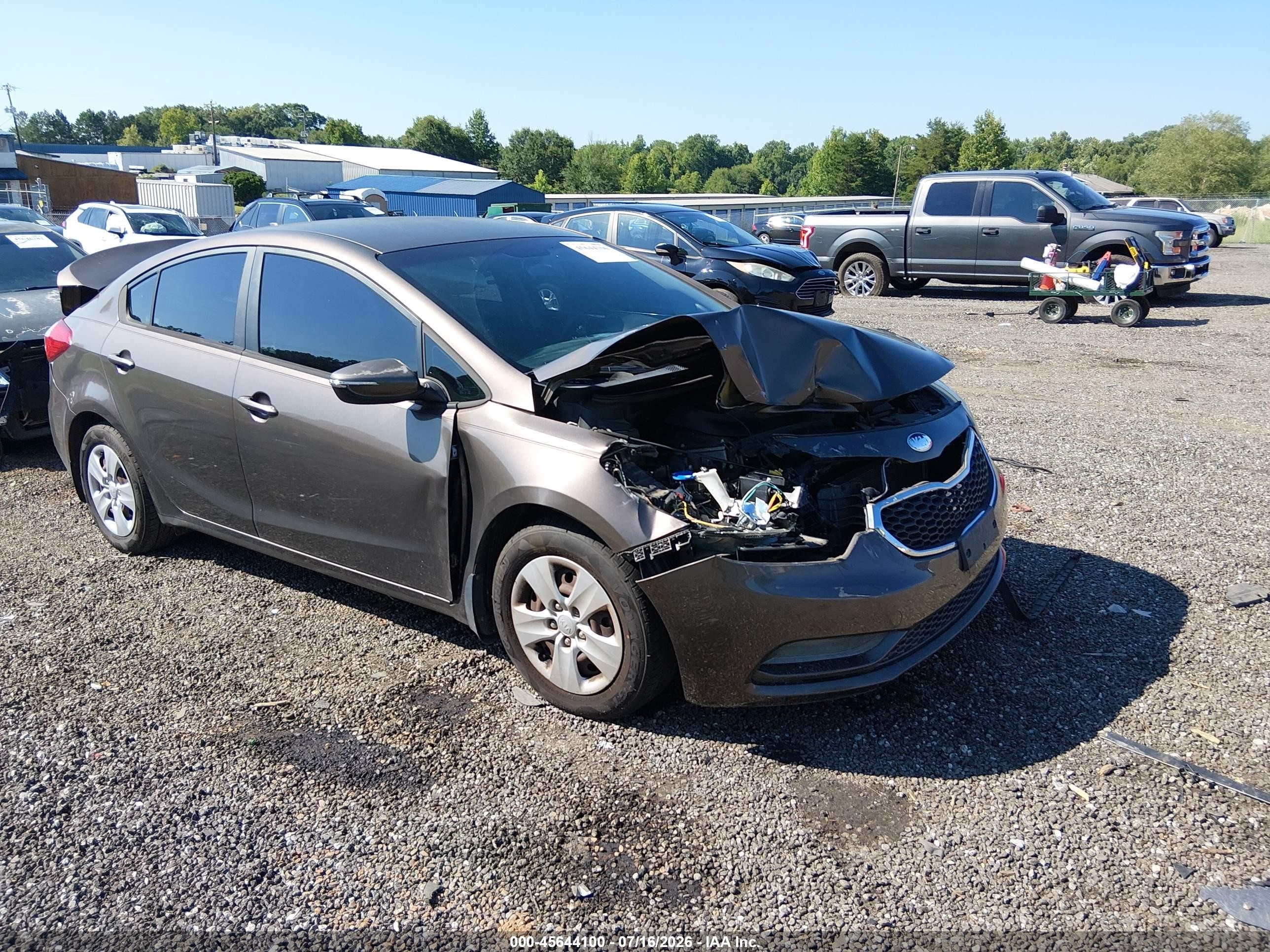 2015 Kia Forte Lx Brown vin: KNAFX4A68F5287791