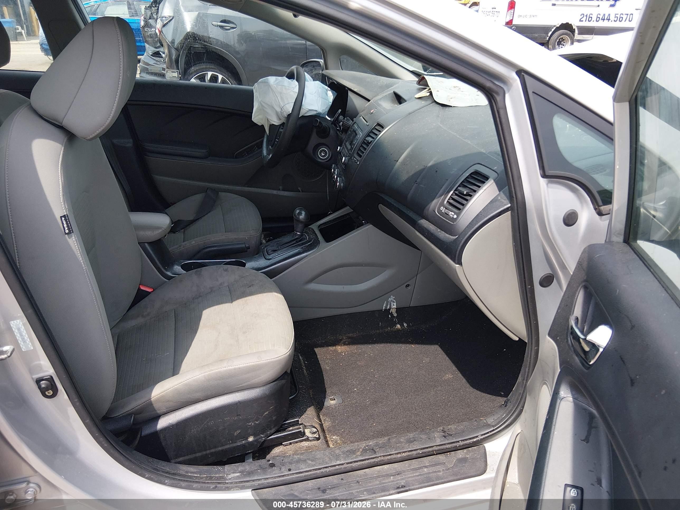 2015 Kia Forte Lx Gray vin: KNAFX4A68F5365762