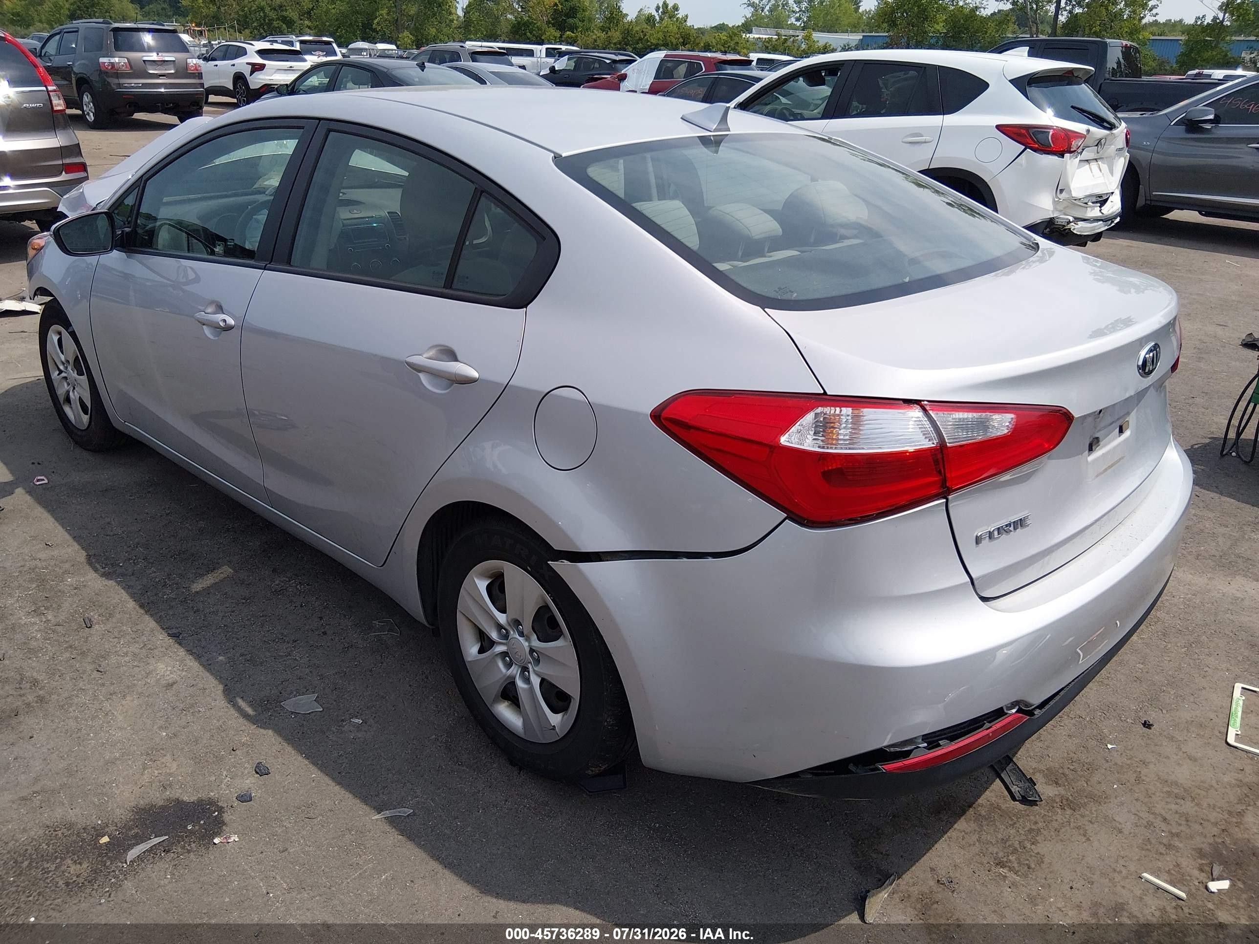 2015 Kia Forte Lx Gray vin: KNAFX4A68F5365762