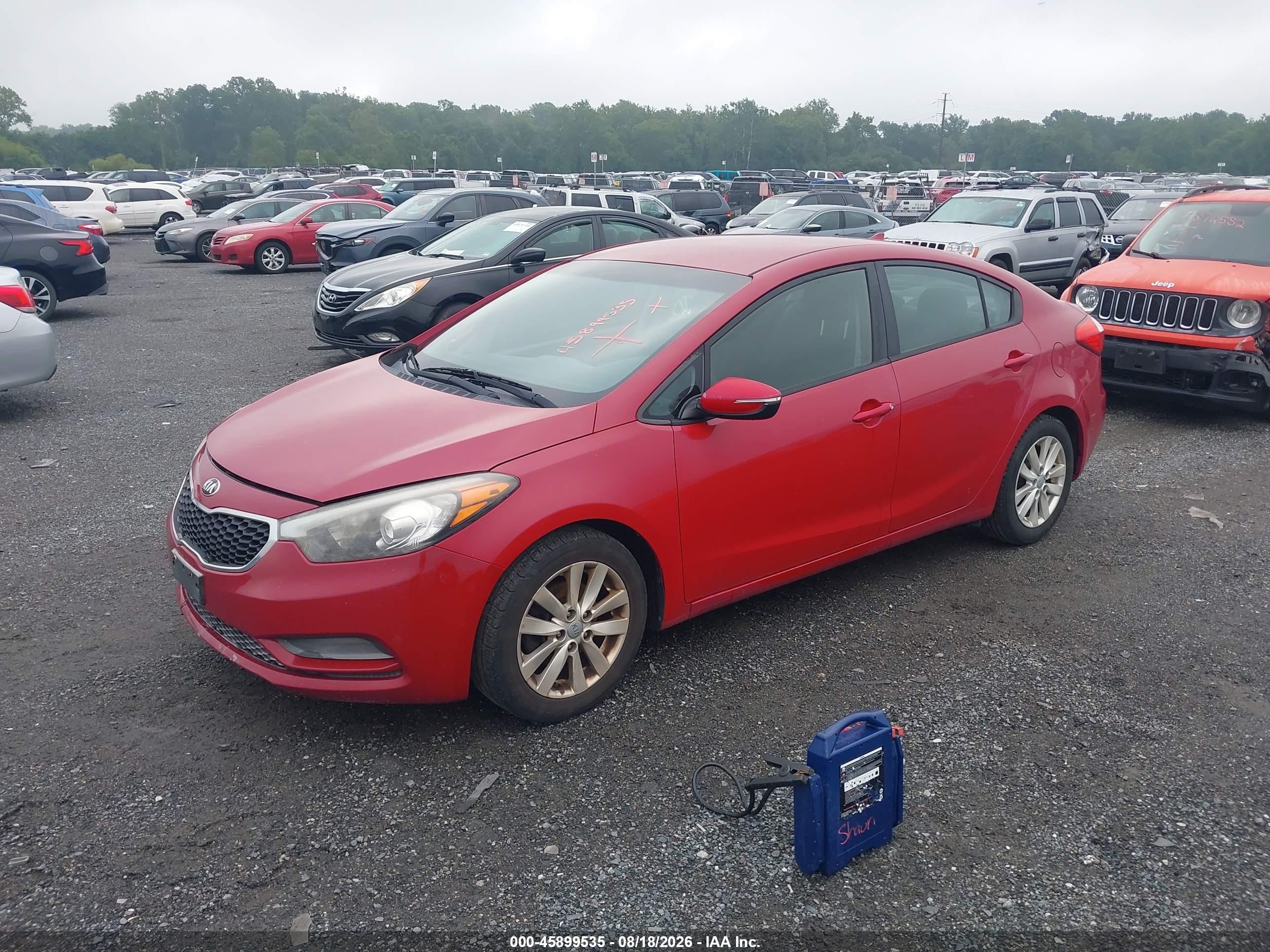 2015 Kia Forte Lx Red vin: KNAFX4A68F5381959