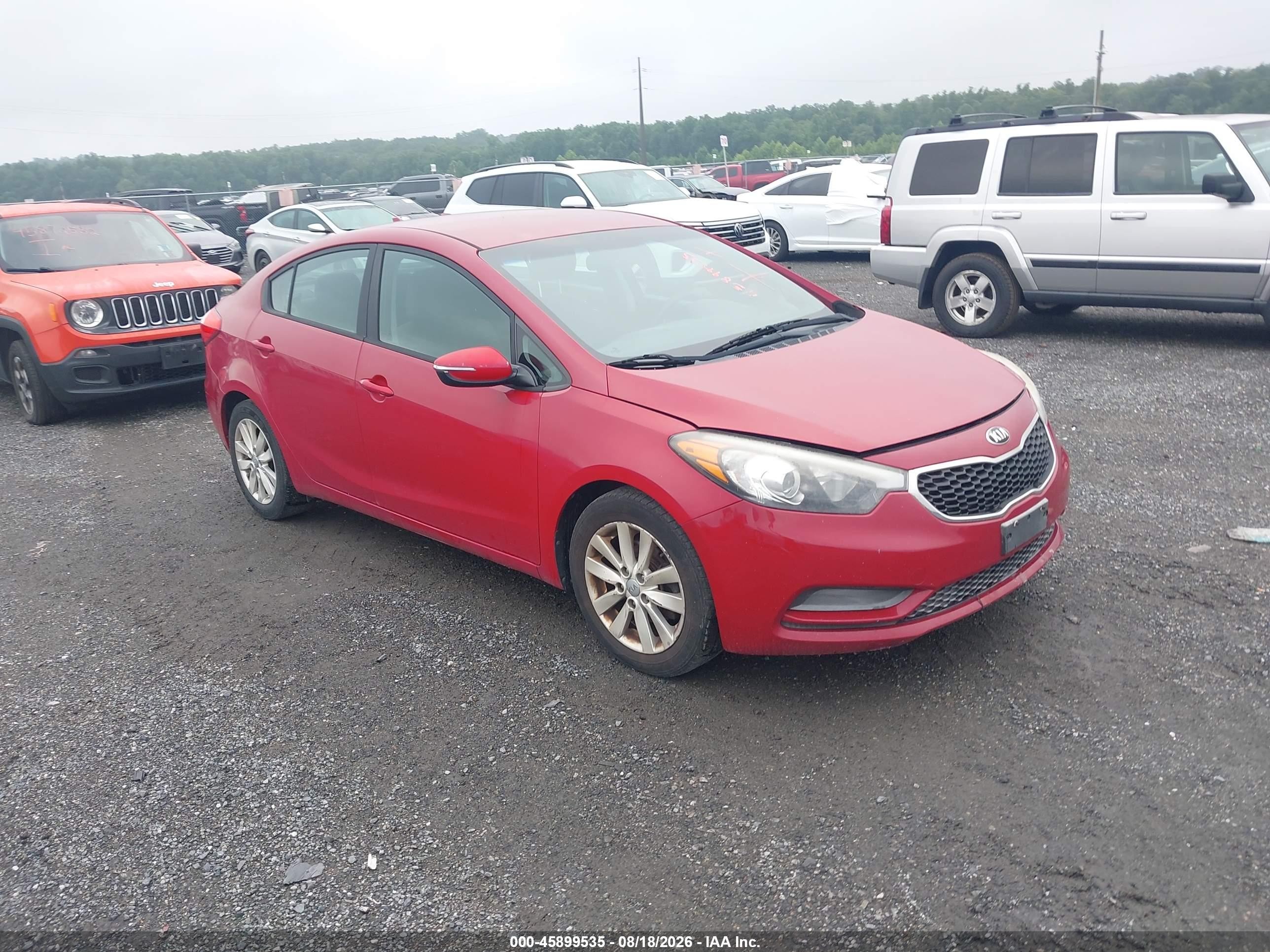 2015 Kia Forte Lx Red vin: KNAFX4A68F5381959