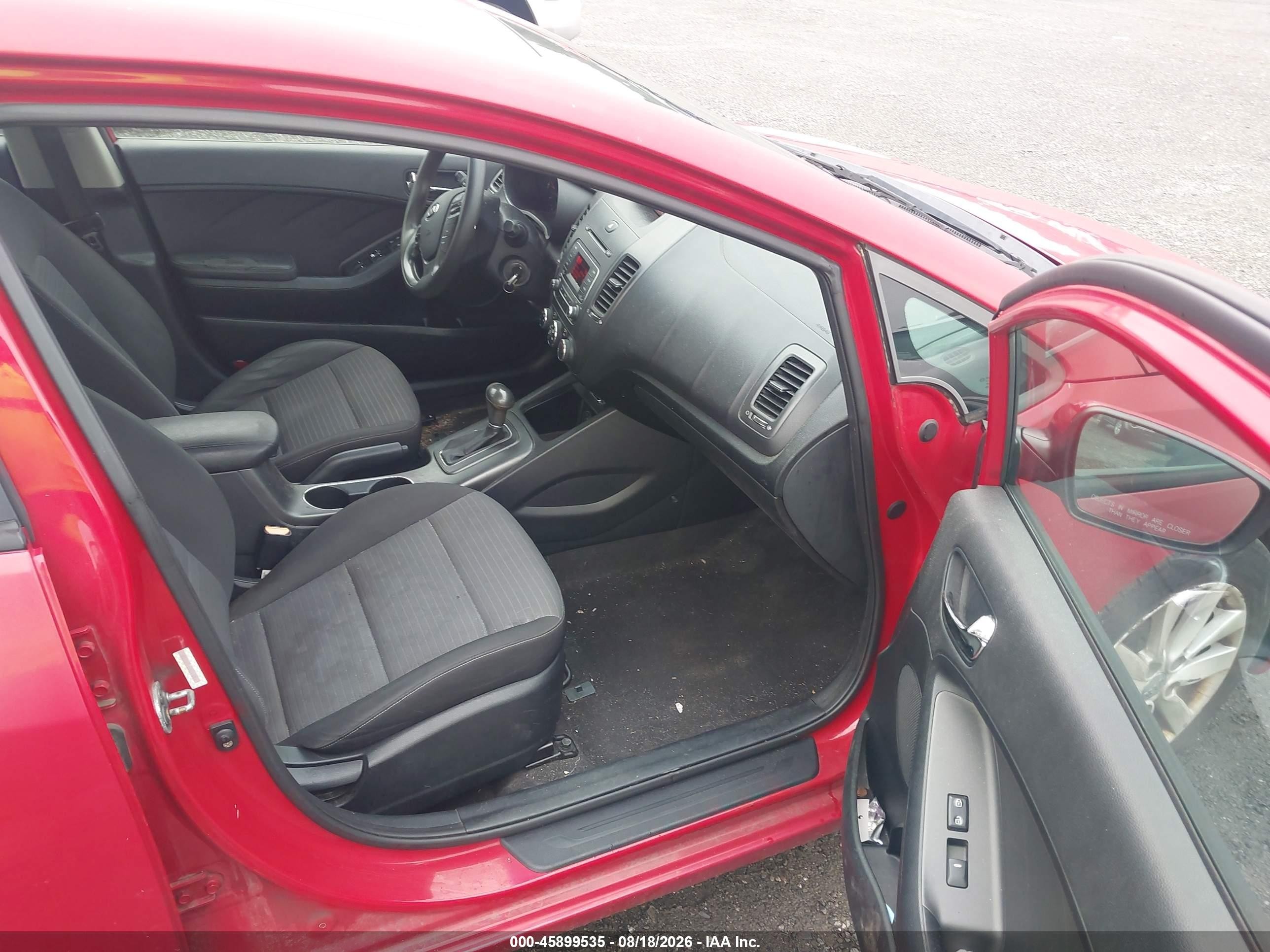2015 Kia Forte Lx Red vin: KNAFX4A68F5381959