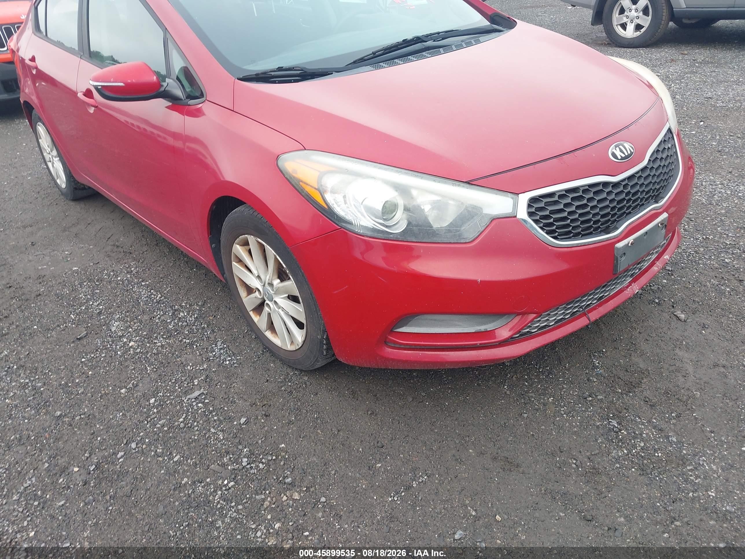 2015 Kia Forte Lx Red vin: KNAFX4A68F5381959