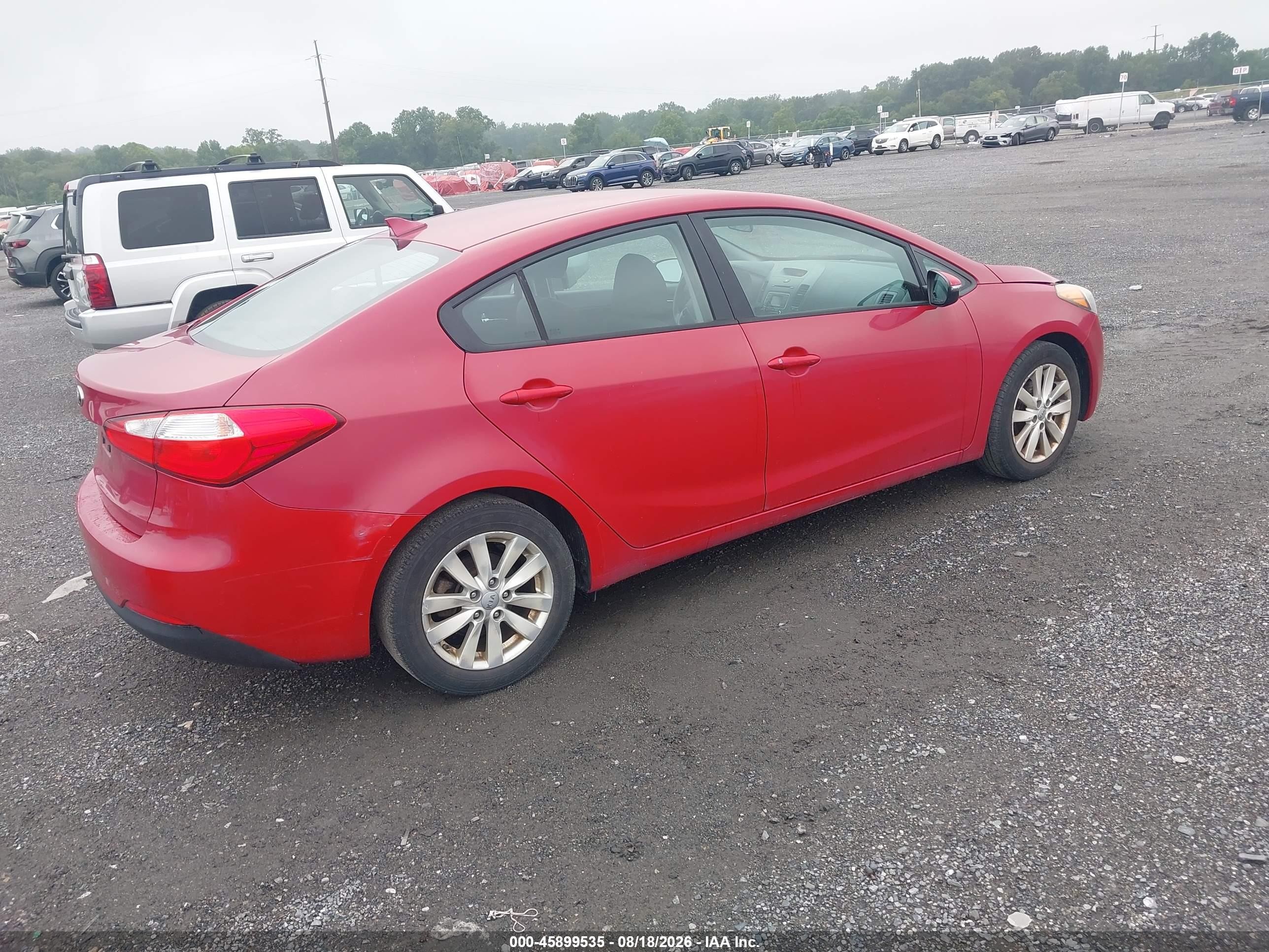 2015 Kia Forte Lx Red vin: KNAFX4A68F5381959