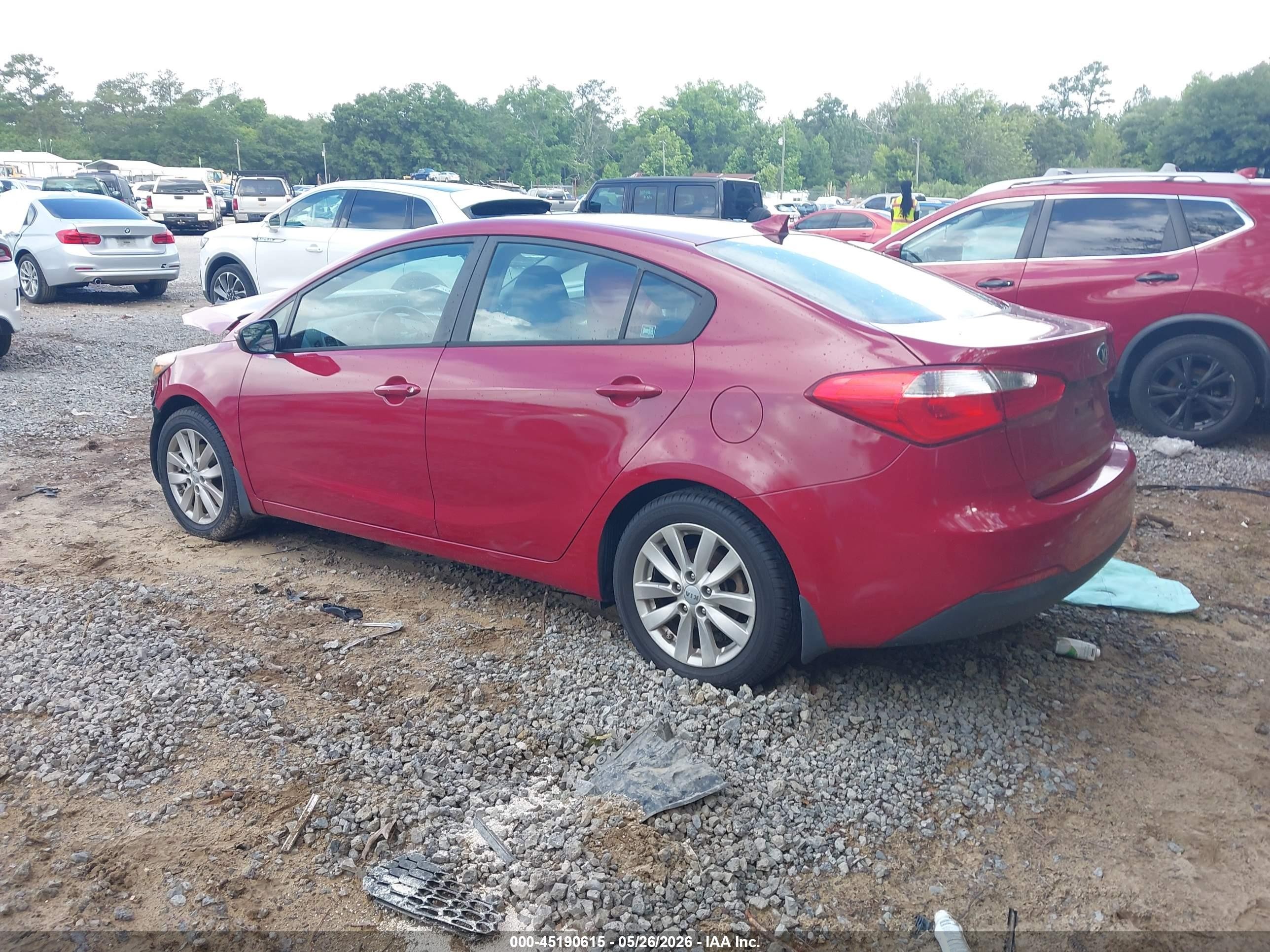 2014 Kia Forte Lx Red vin: KNAFX4A69E5099652