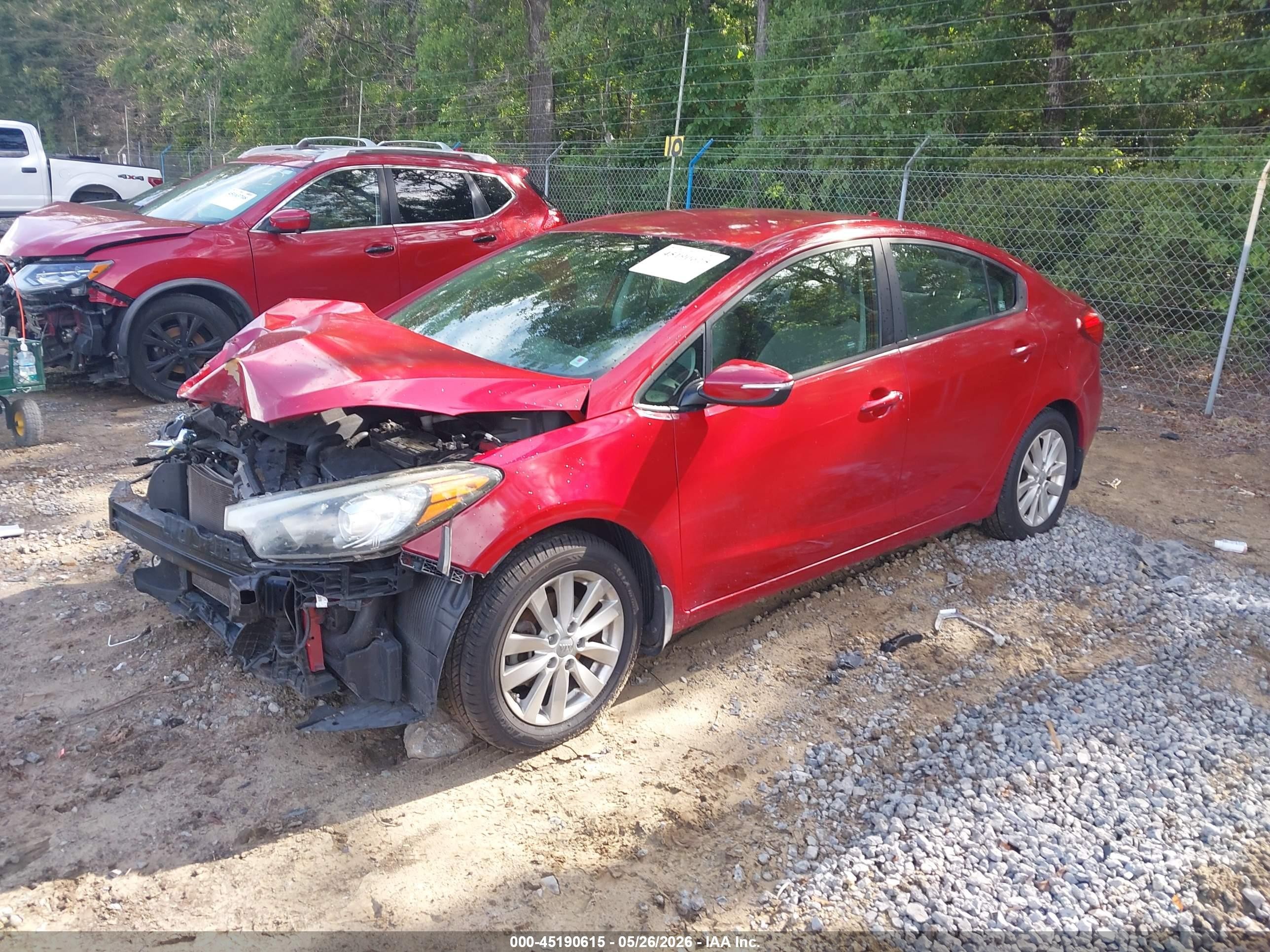 2014 Kia Forte Lx Red vin: KNAFX4A69E5099652