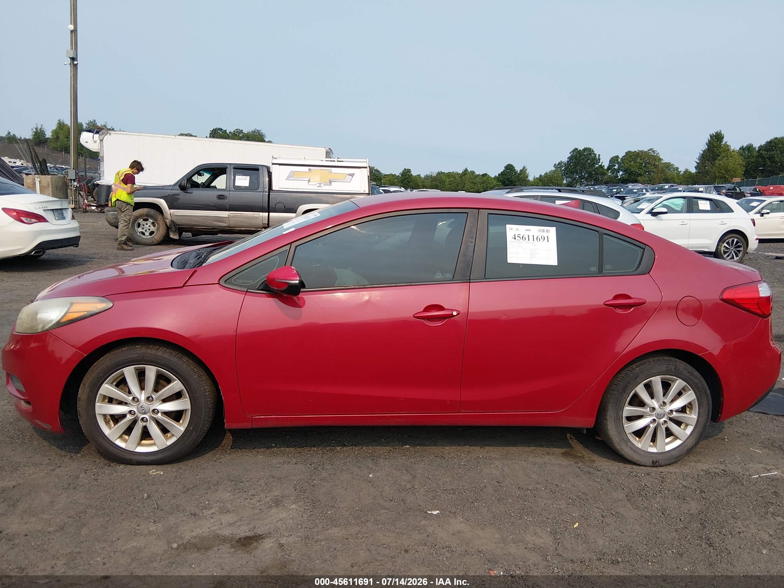 2014 Kia Forte Lx Красный vin: KNAFX4A69E5146405