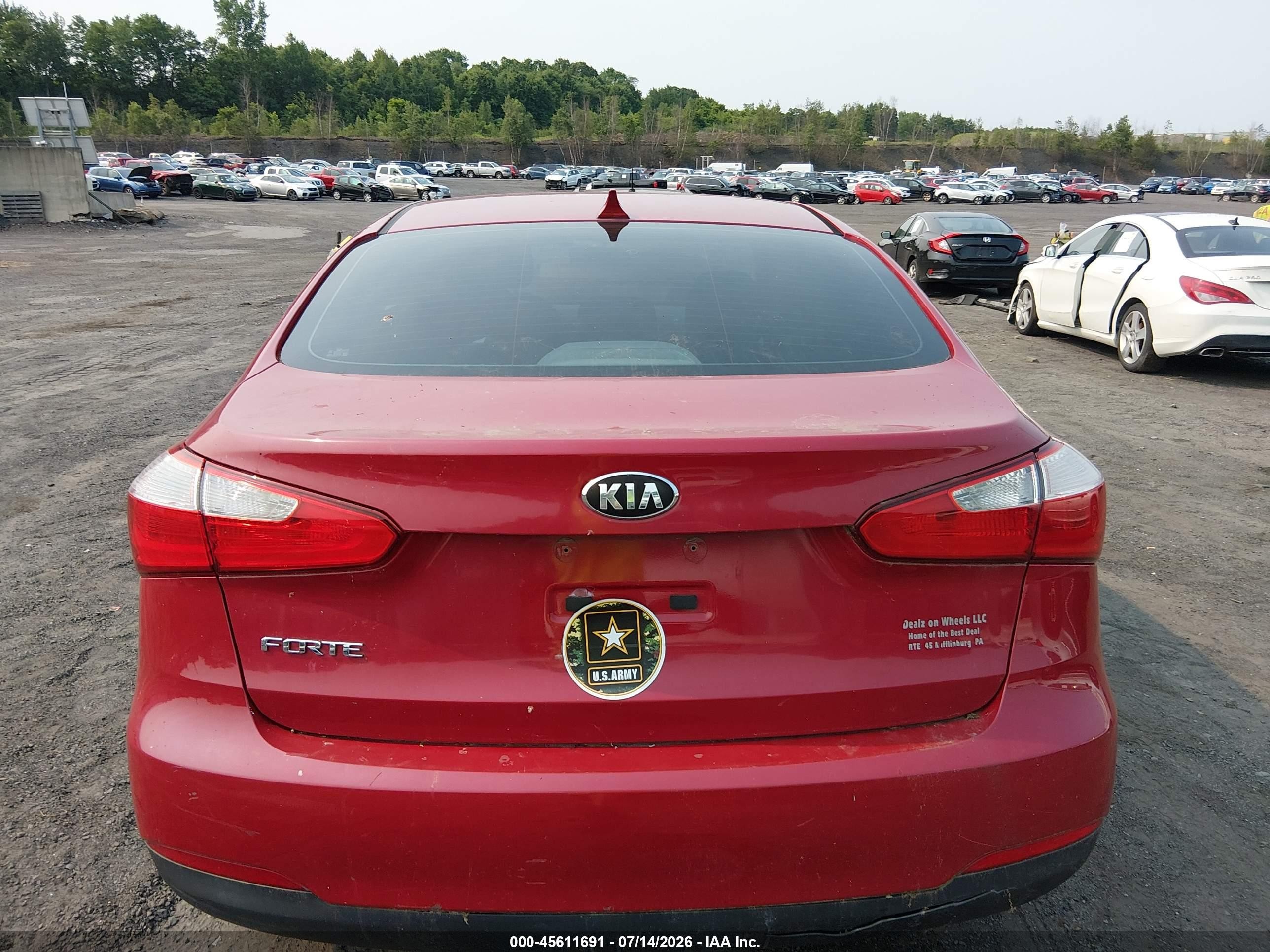 2014 Kia Forte Lx Красный vin: KNAFX4A69E5146405