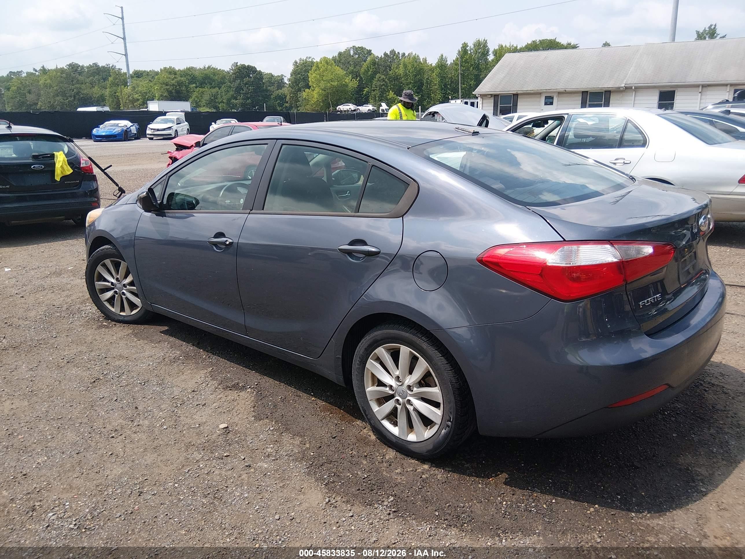 2014 Kia Forte Lx Gray vin: KNAFX4A69E5147182