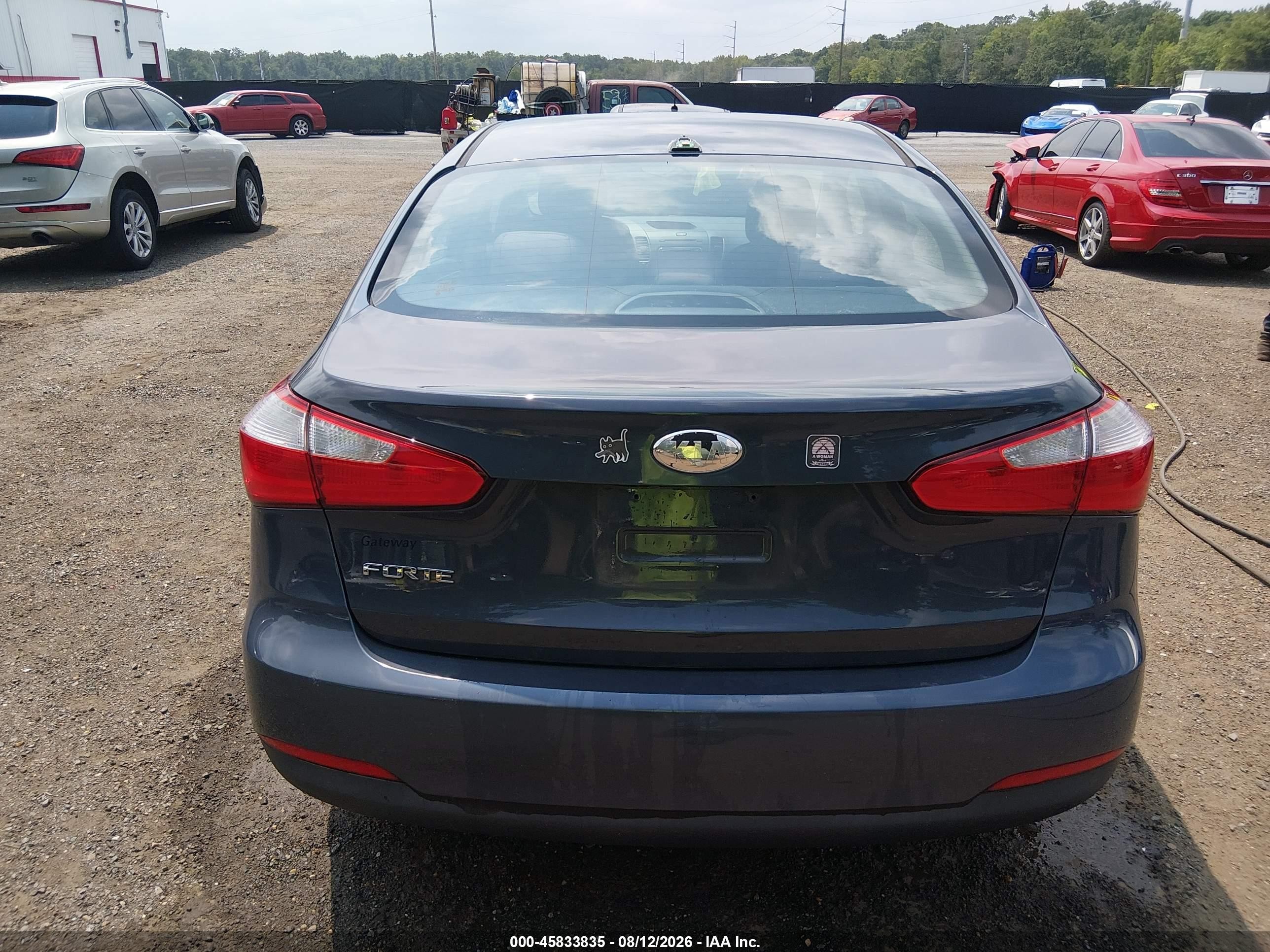 2014 Kia Forte Lx Gray vin: KNAFX4A69E5147182