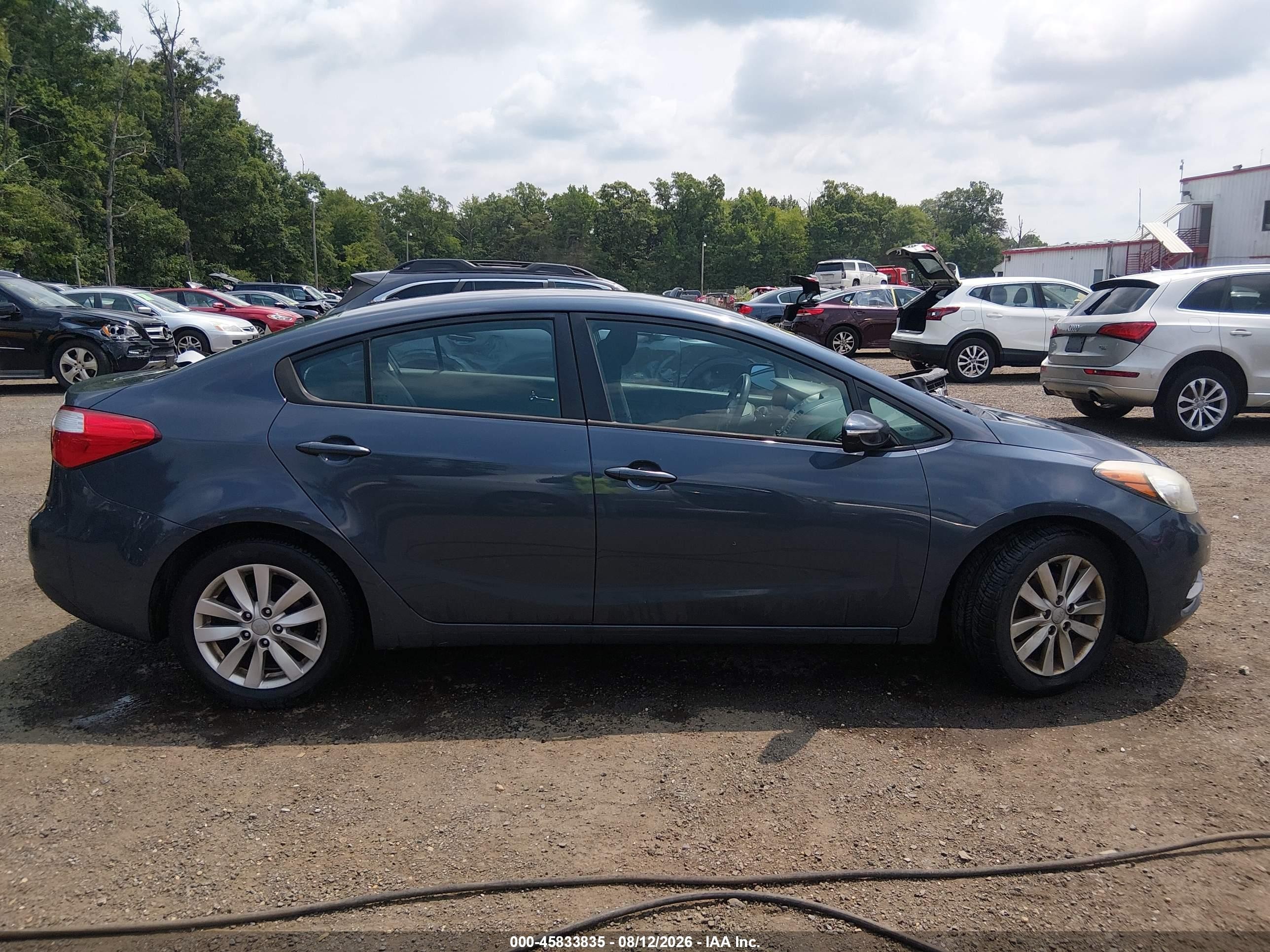 2014 Kia Forte Lx Gray vin: KNAFX4A69E5147182