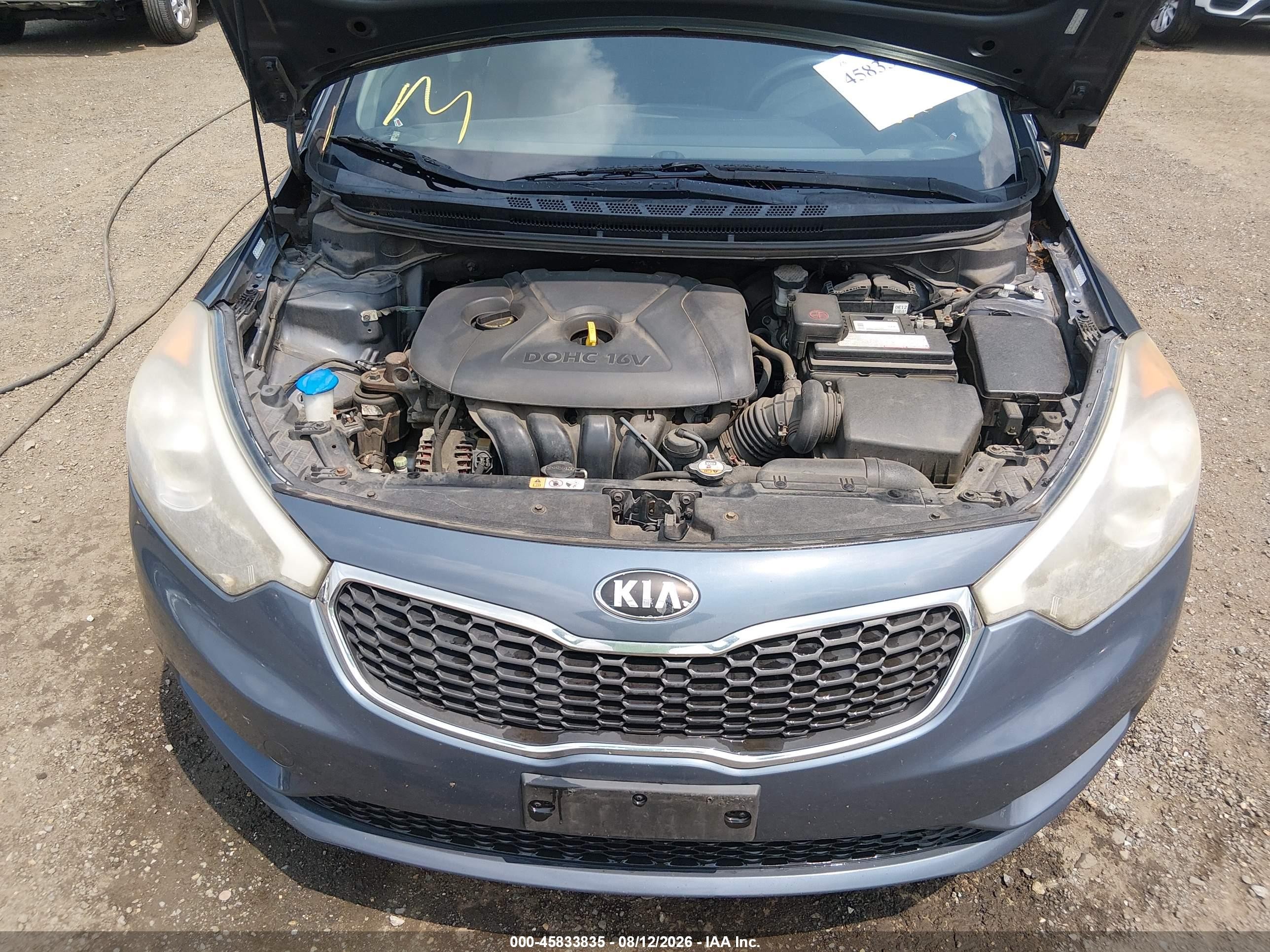 2014 Kia Forte Lx Gray vin: KNAFX4A69E5147182