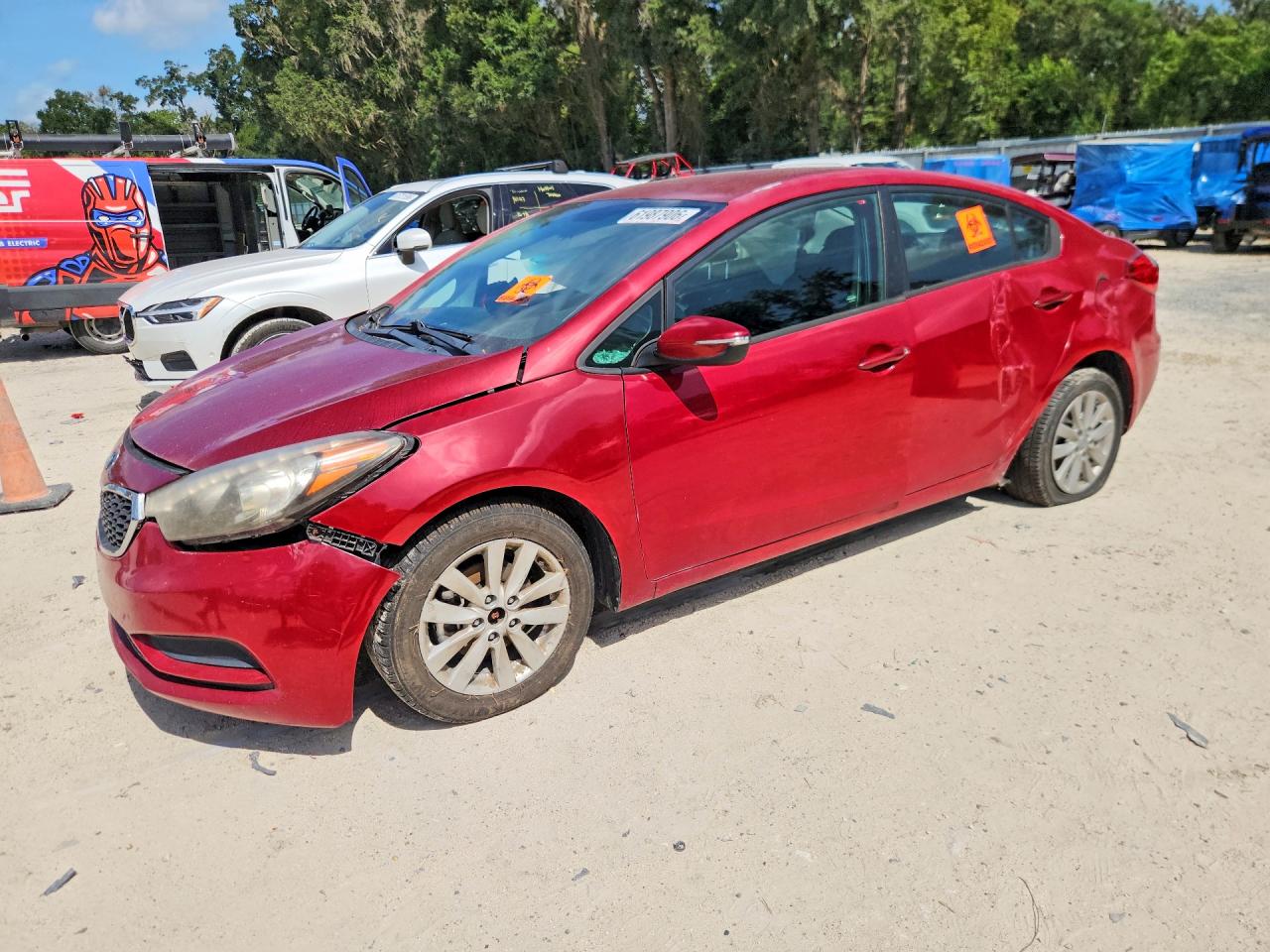 2014 Kia Forte Lx Красный vin: KNAFX4A69E5226464