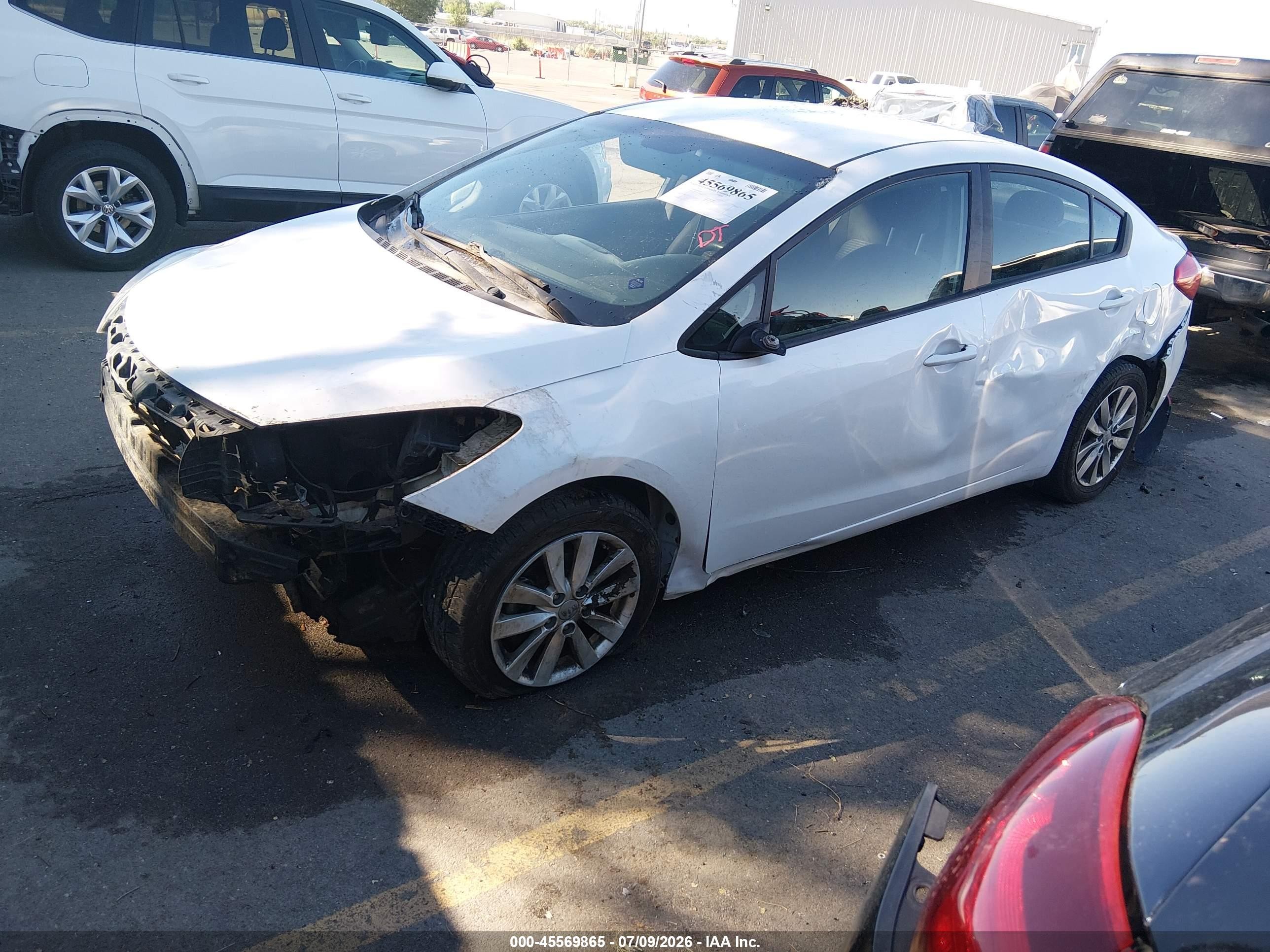 2014 Kia Forte Lx Белый vin: KNAFX4A69E5228473